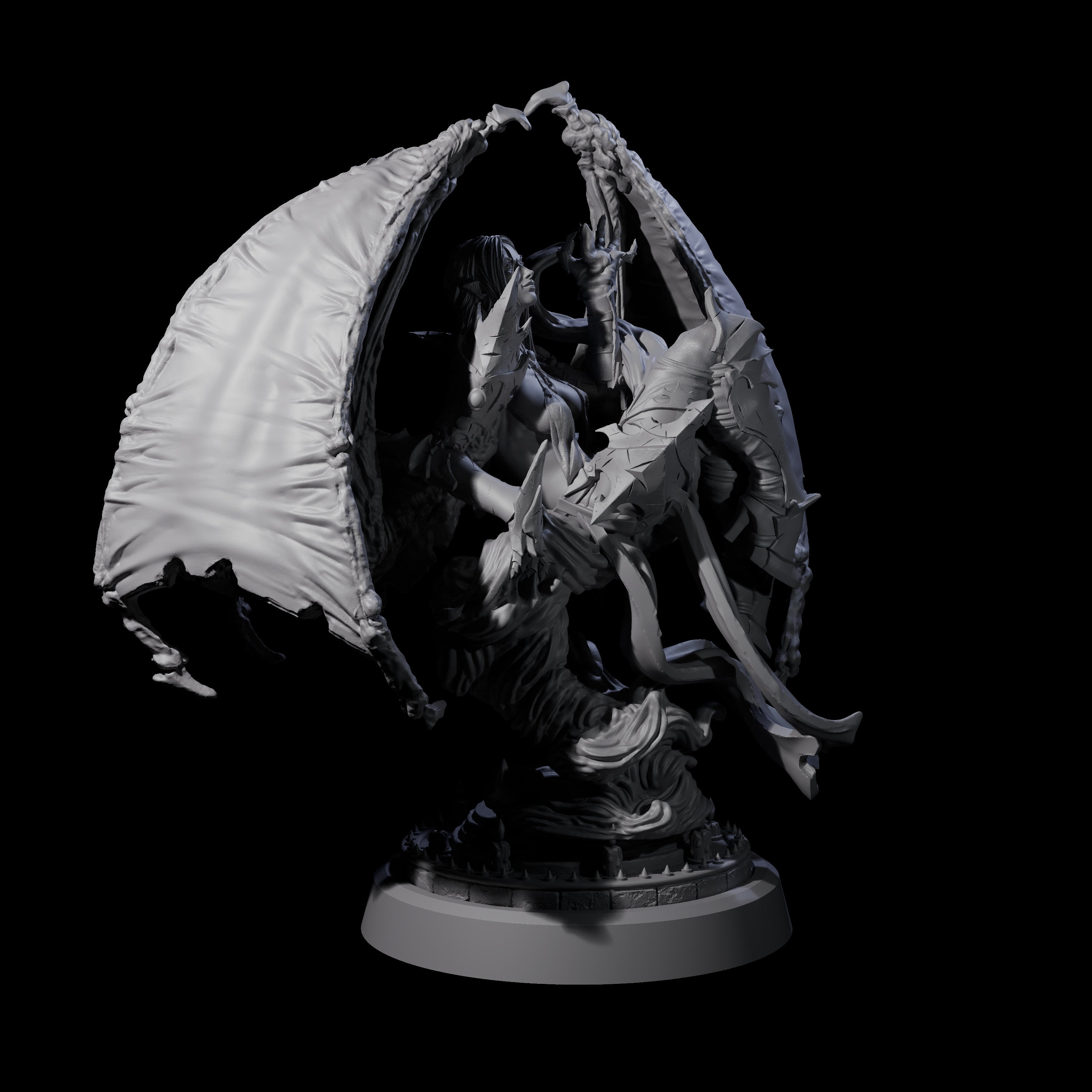 Four Unholy Nephilim Fighters Miniature for Dungeons and Dragons, Pathfinder or other TTRPGs