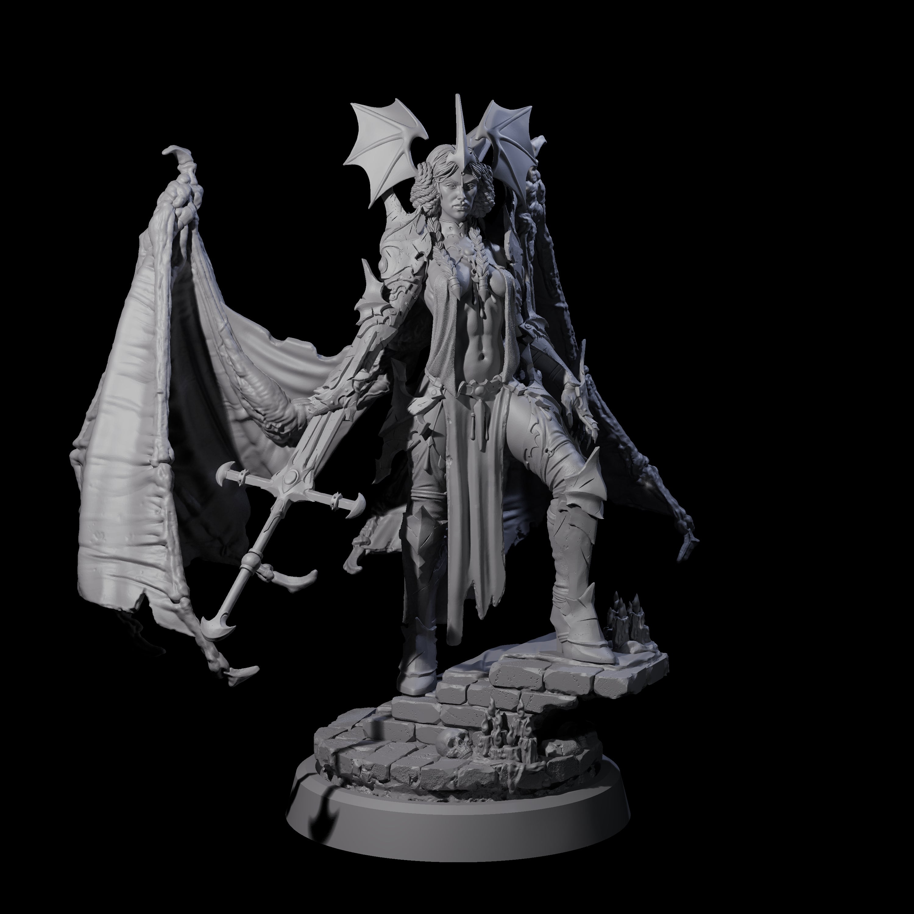 Four Unholy Nephilim Fighters Miniature for Dungeons and Dragons, Pathfinder or other TTRPGs