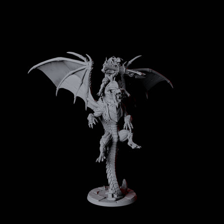 Four Valiant Dragonborn Warriors Riding Dragons Miniature for Dungeons and Dragons, Pathfinder or other TTRPGs