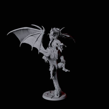 Four Valiant Dragonborn Warriors Riding Dragons Miniature for Dungeons and Dragons, Pathfinder or other TTRPGs