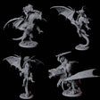 Four Valiant Dragonborn Warriors Riding Dragons Miniature for Dungeons and Dragons, Pathfinder or other TTRPGs