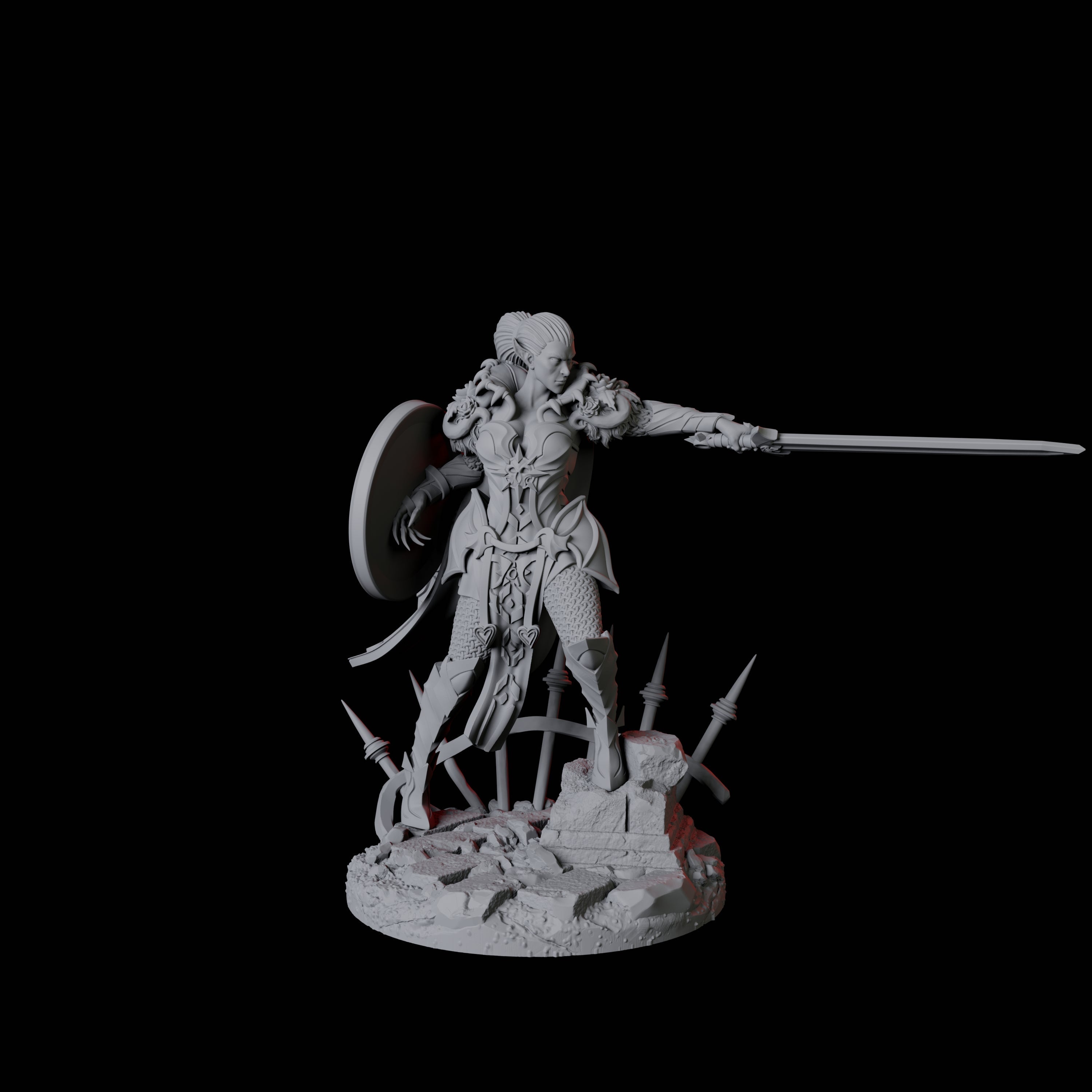 Four Vampire Warriors Miniature for Dungeons and Dragons, Pathfinder or other TTRPGs