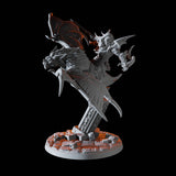 Four Vampires on Giant Bats Miniature for Dungeons and Dragons, Pathfinder or other TTRPGs