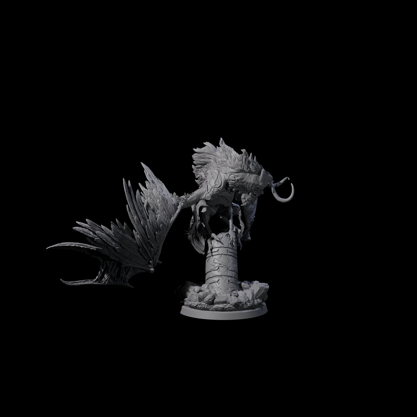 Four Vindictive Garuda Celestials Miniature for Dungeons and Dragons, Pathfinder or other TTRPGs