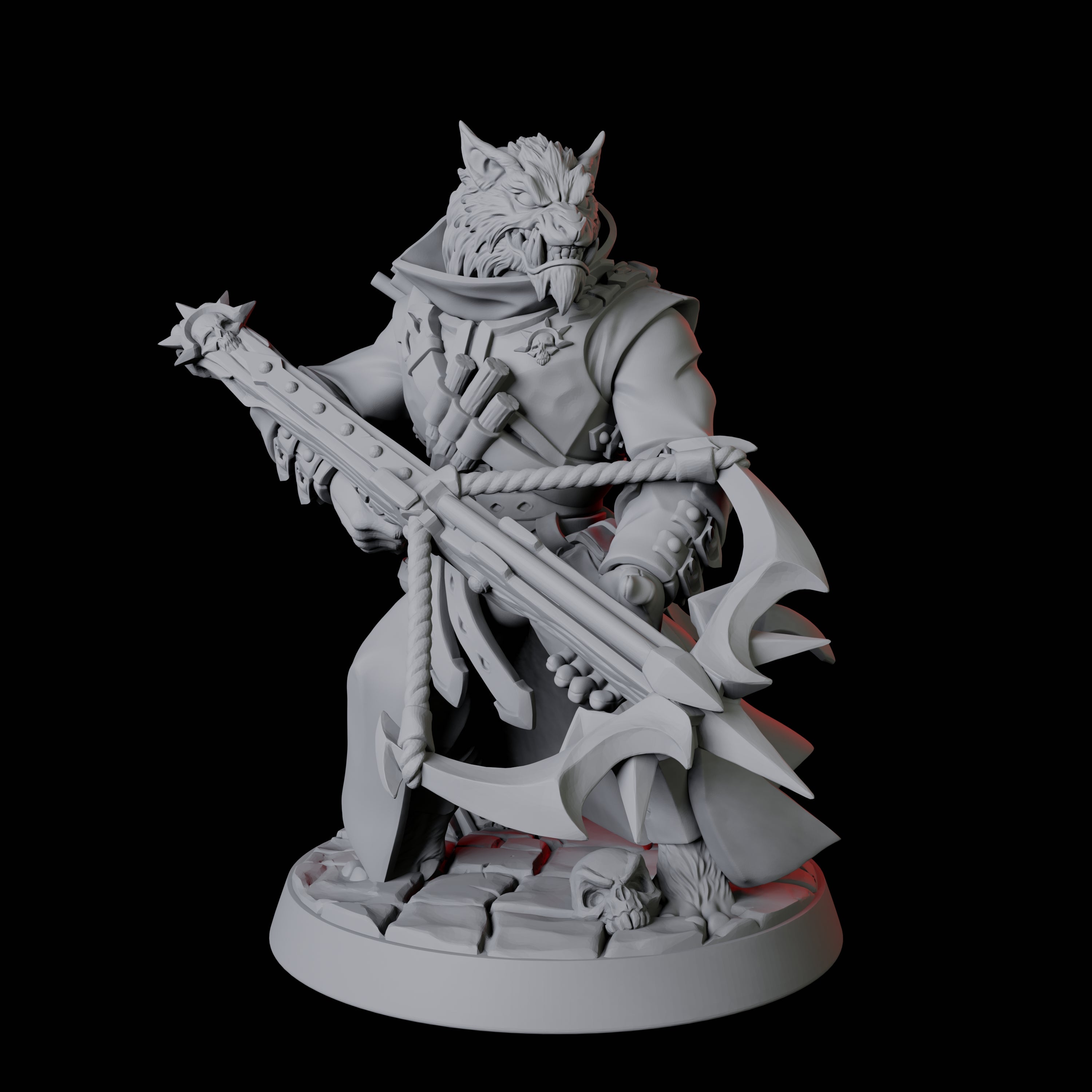 Four Werewolf Vampire Hunters Miniature for Dungeons and Dragons, Pathfinder or other TTRPGs