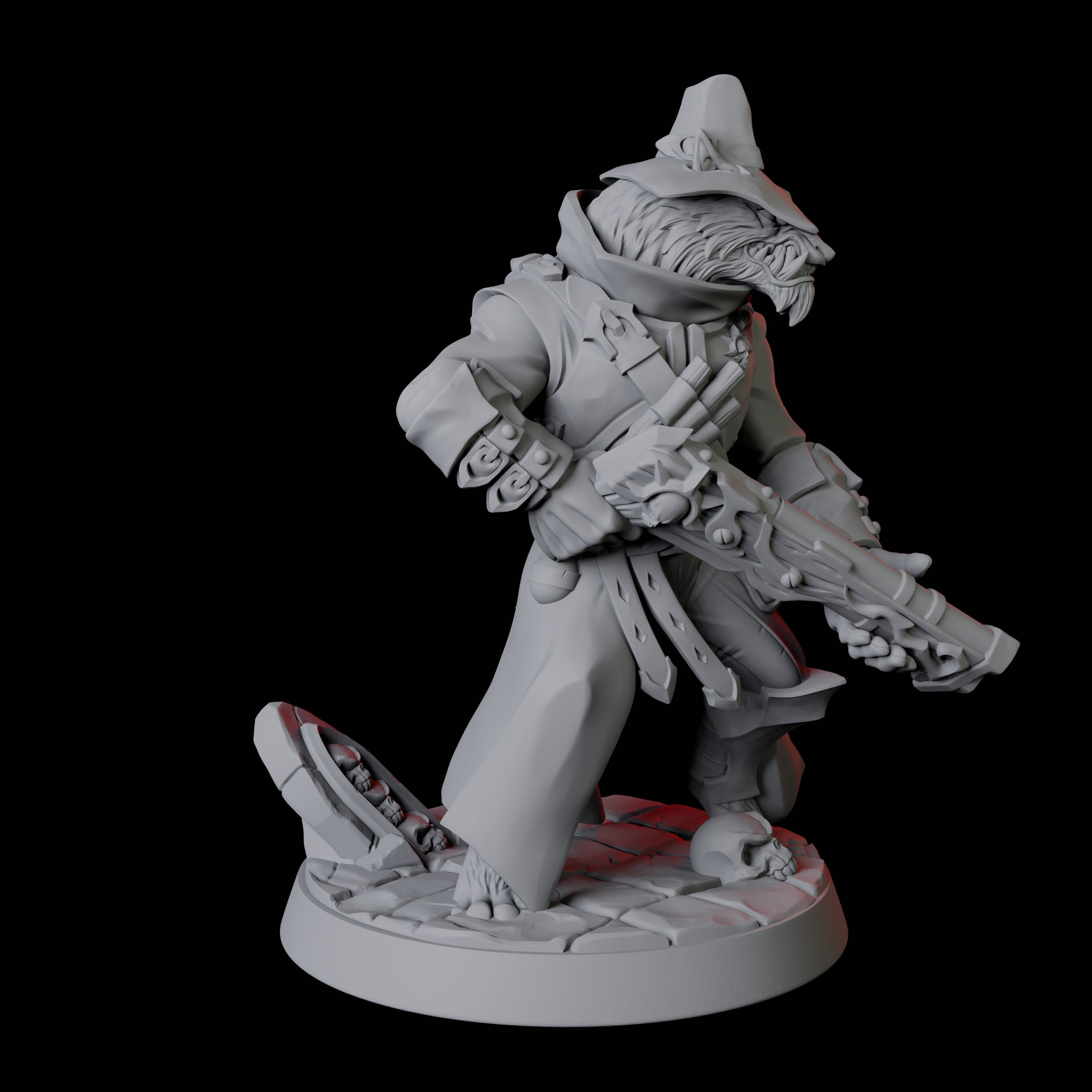 Four Werewolf Vampire Hunters Miniature for Dungeons and Dragons, Pathfinder or other TTRPGs