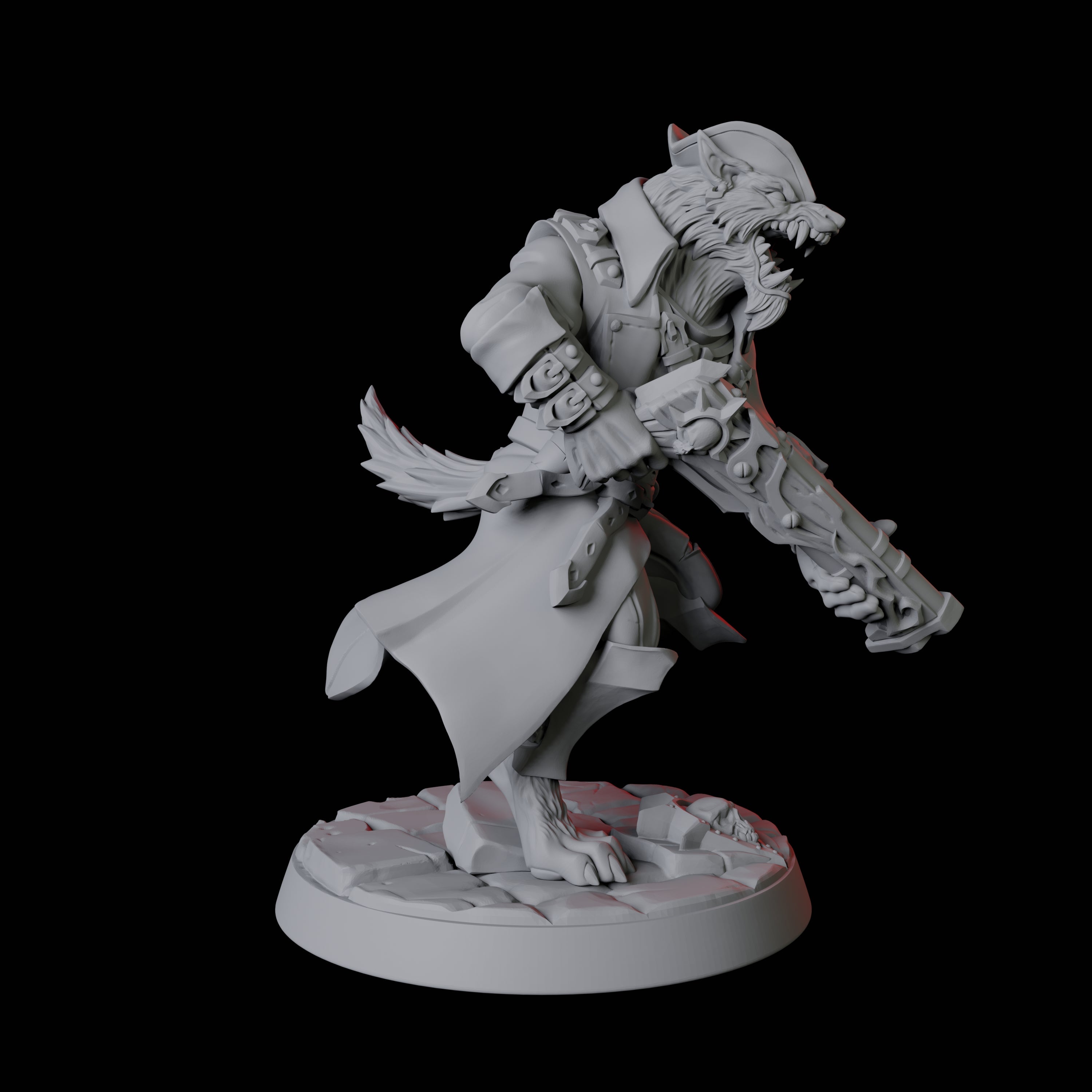 Four Werewolf Vampire Hunters Miniature for Dungeons and Dragons, Pathfinder or other TTRPGs