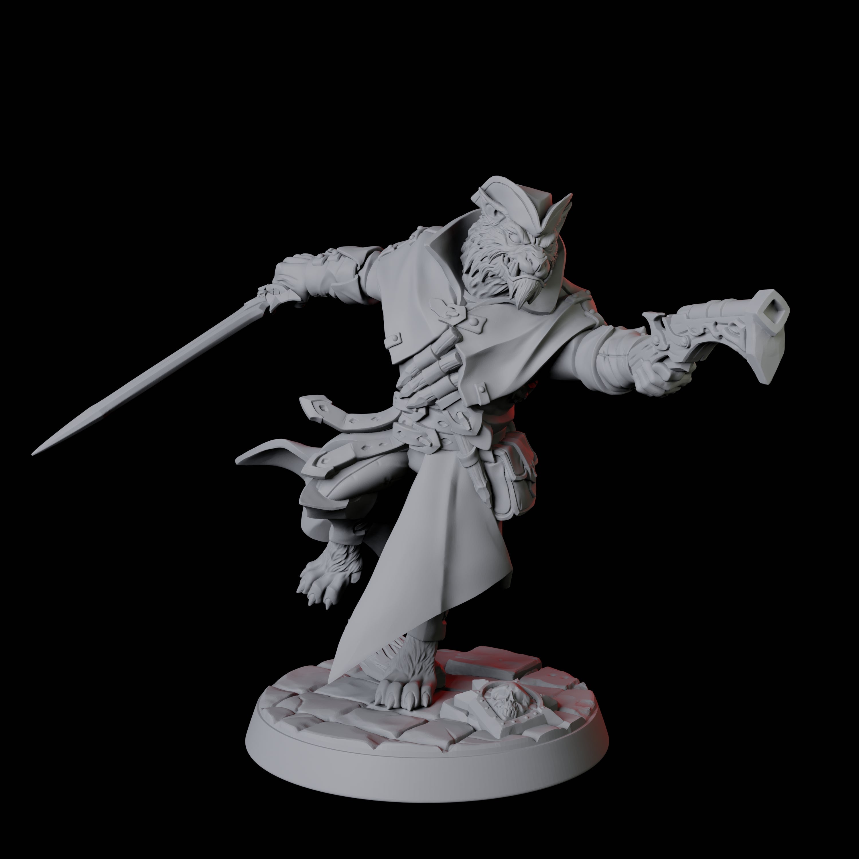 Four Werewolf Vampire Hunters Miniature for Dungeons and Dragons, Pathfinder or other TTRPGs