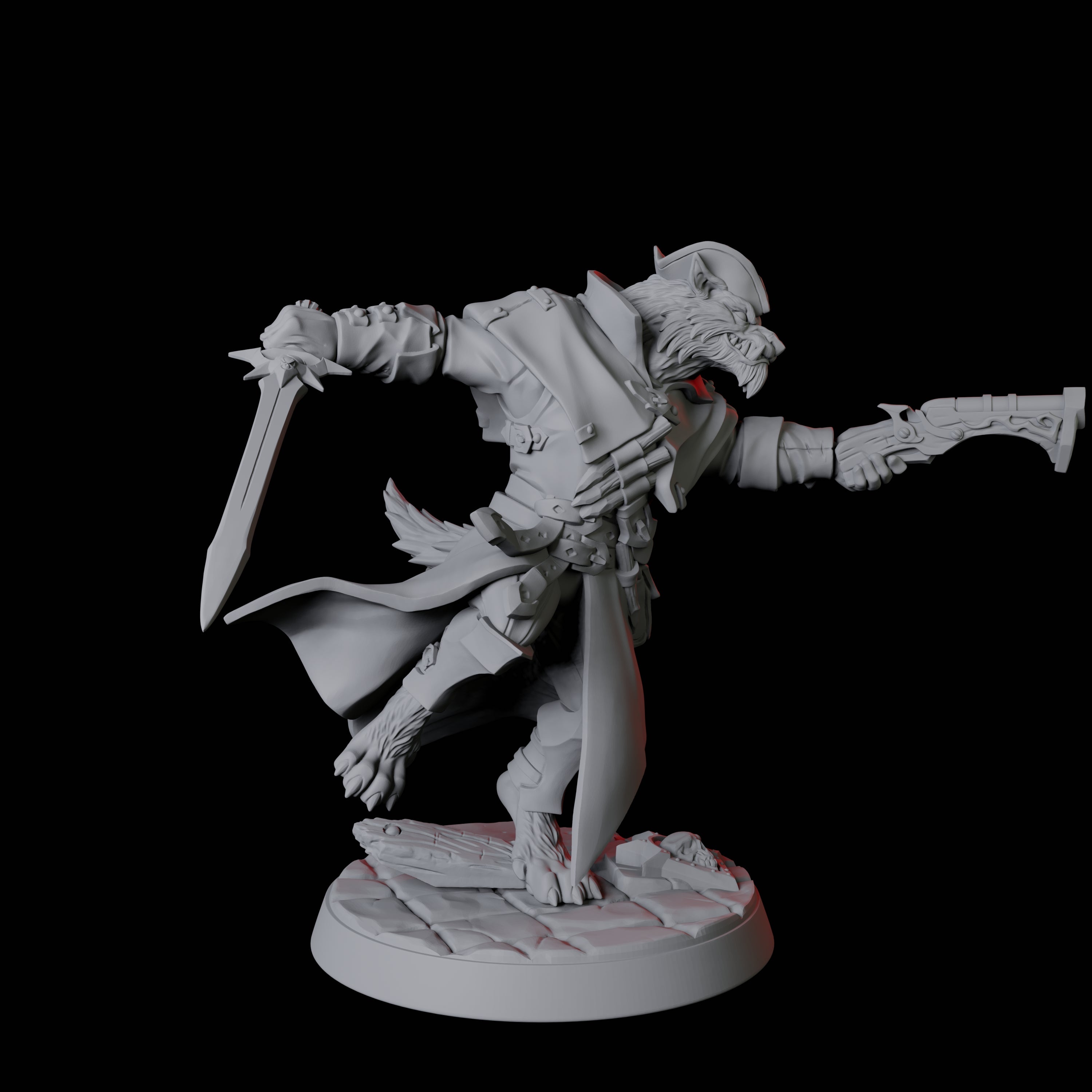 Four Werewolf Vampire Hunters Miniature for Dungeons and Dragons, Pathfinder or other TTRPGs