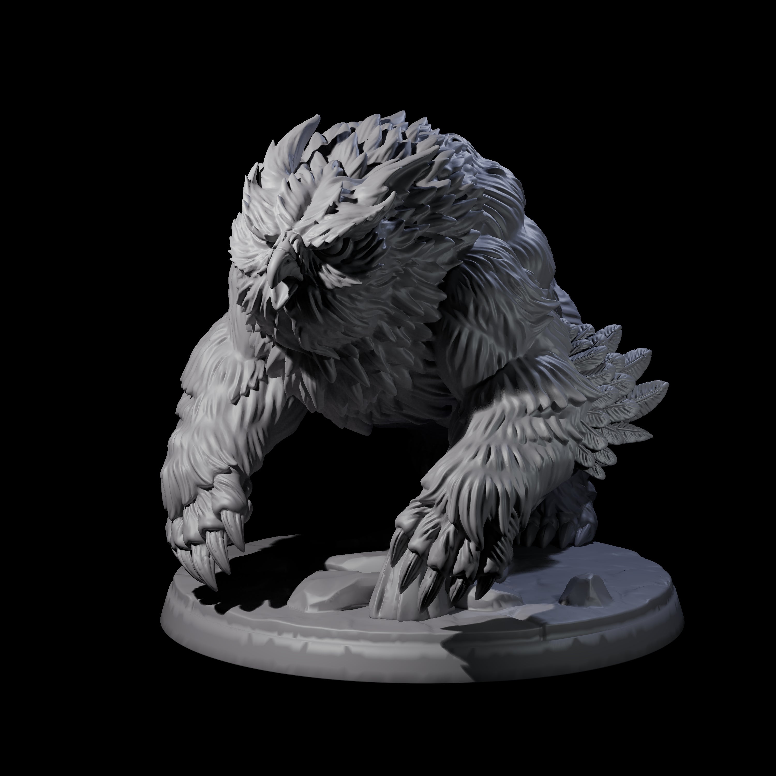 Four Wild Owlbears Miniature for Dungeons and Dragons, Pathfinder or other TTRPGs