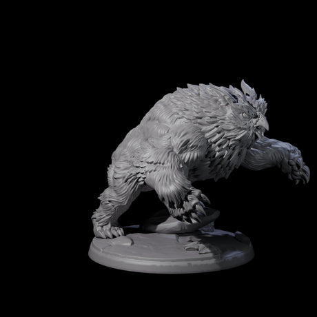 Four Wild Owlbears Miniature for Dungeons and Dragons, Pathfinder or other TTRPGs