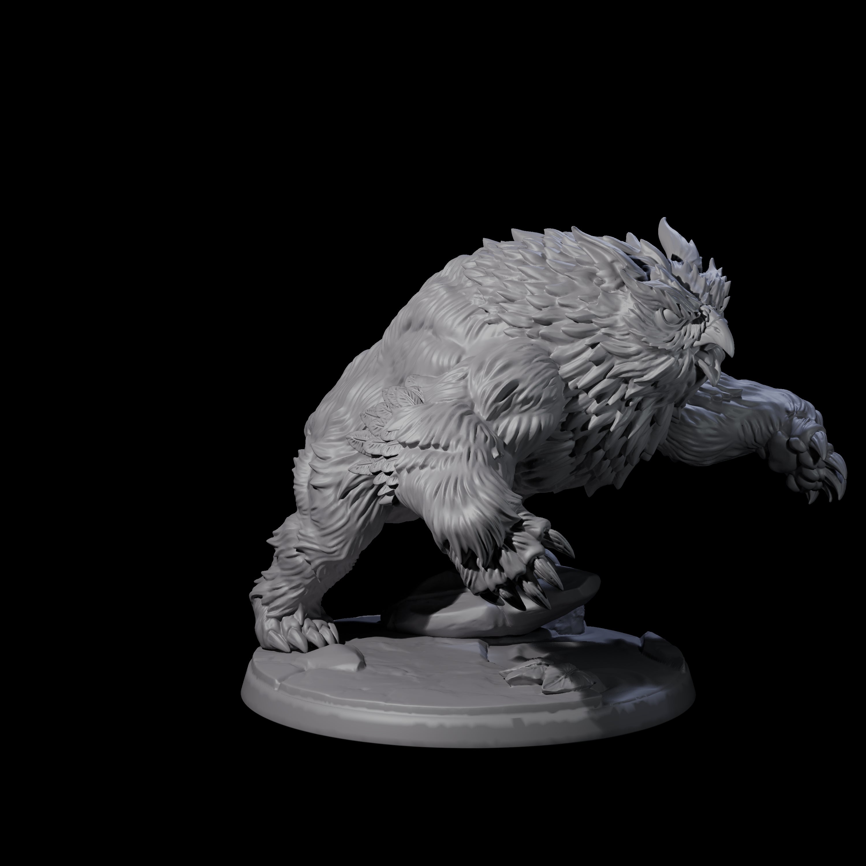 Four Wild Owlbears Miniature for Dungeons and Dragons, Pathfinder or other TTRPGs