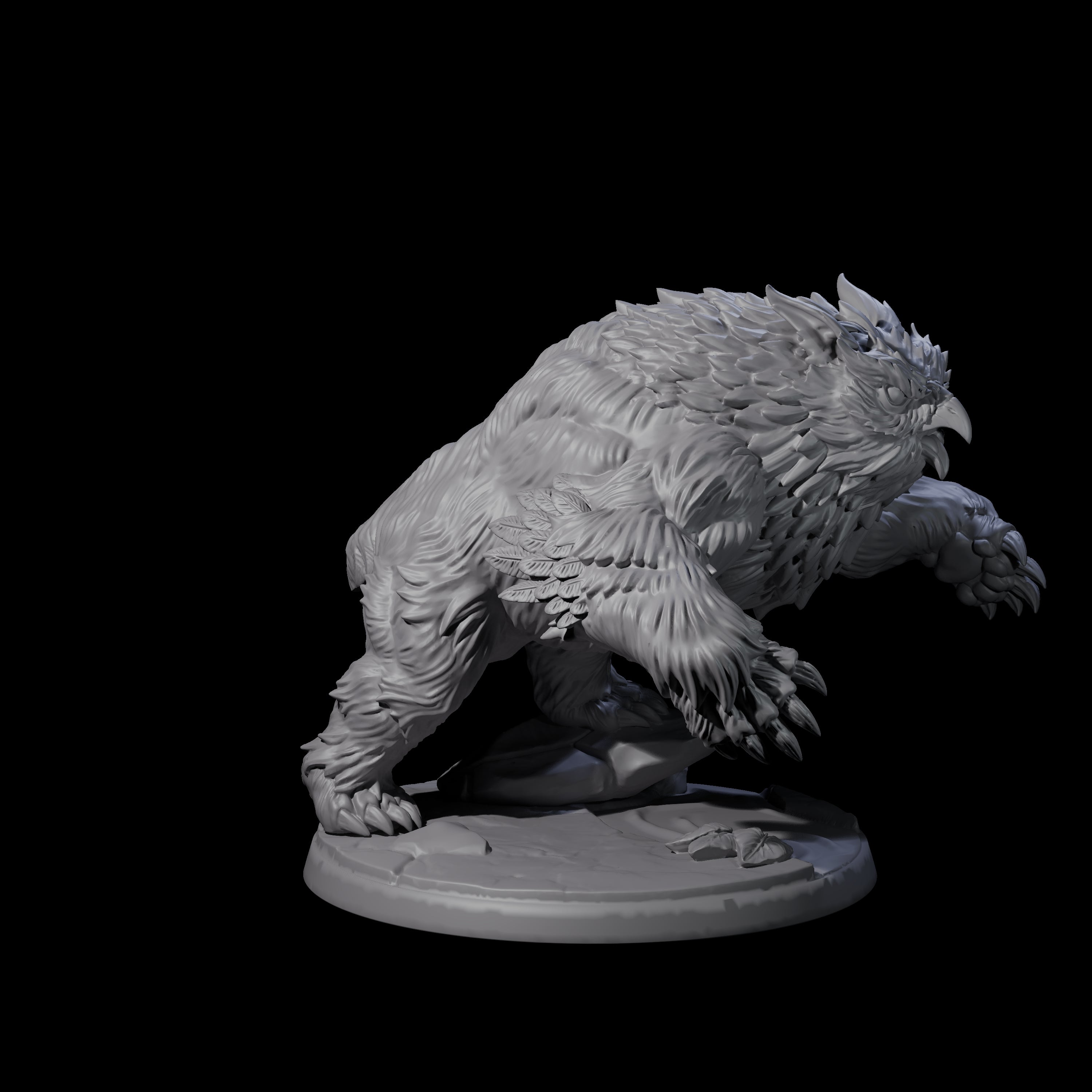 Four Wild Owlbears Miniature for Dungeons and Dragons, Pathfinder or other TTRPGs