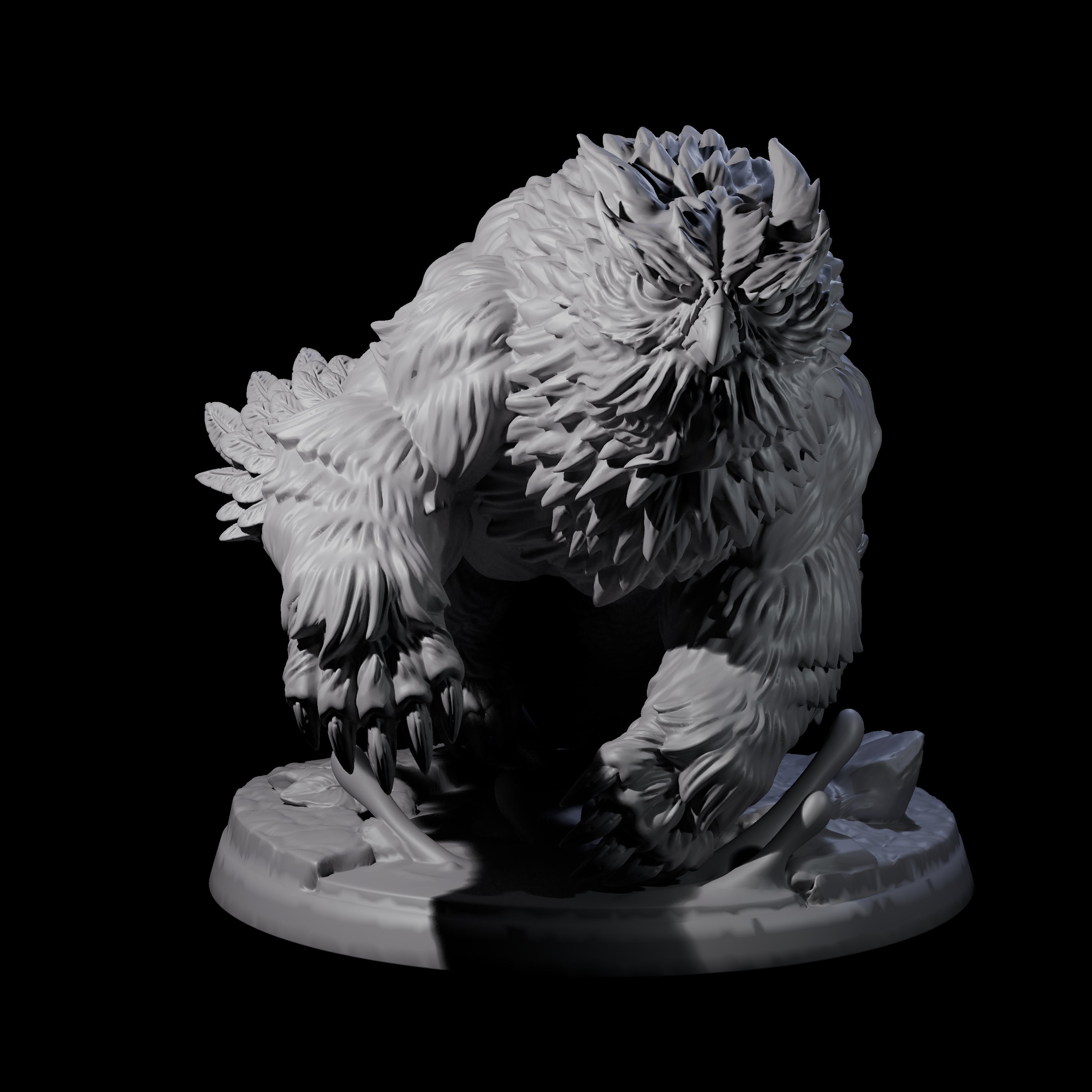 Four Wild Owlbears Miniature for Dungeons and Dragons, Pathfinder or other TTRPGs