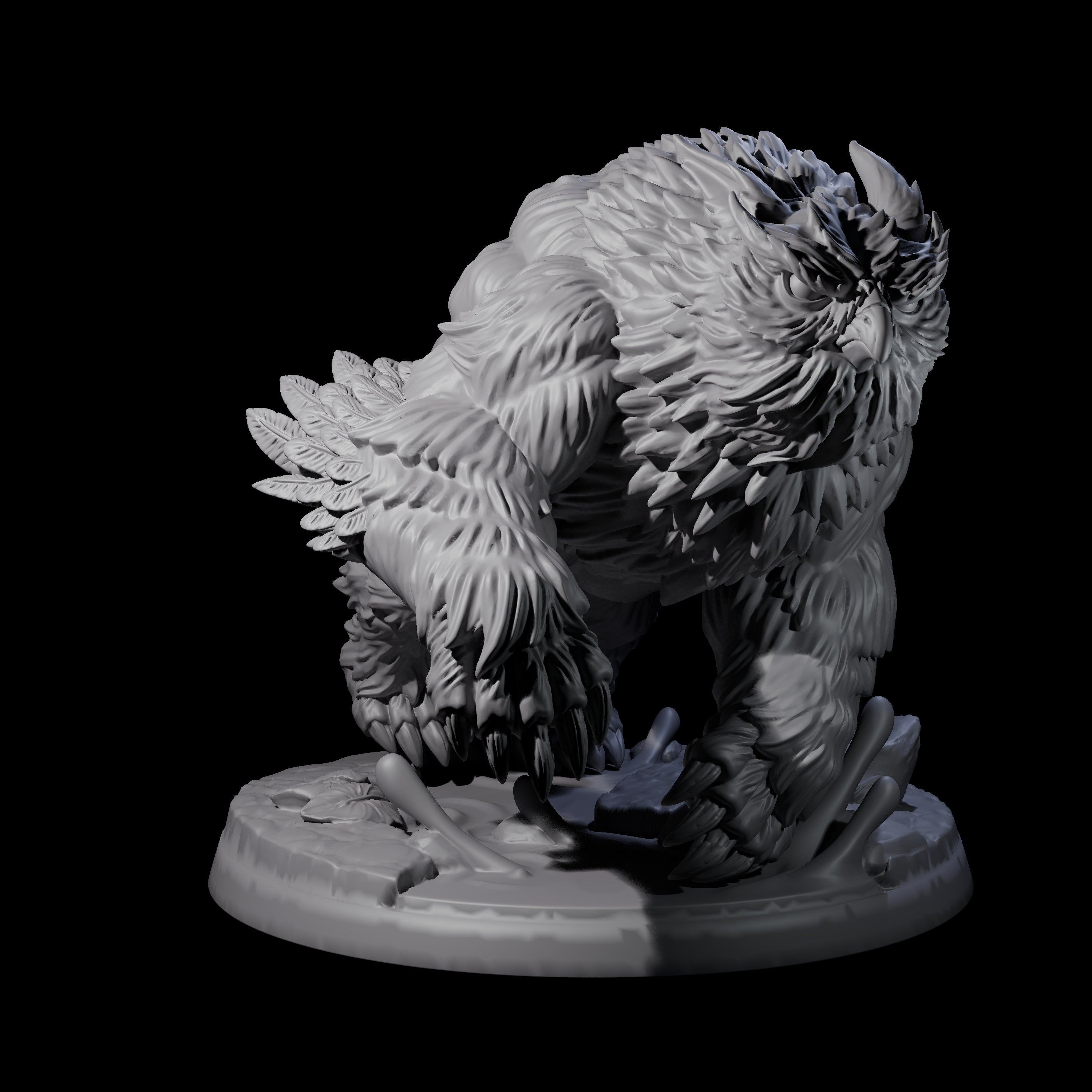 Four Wild Owlbears Miniature for Dungeons and Dragons, Pathfinder or other TTRPGs