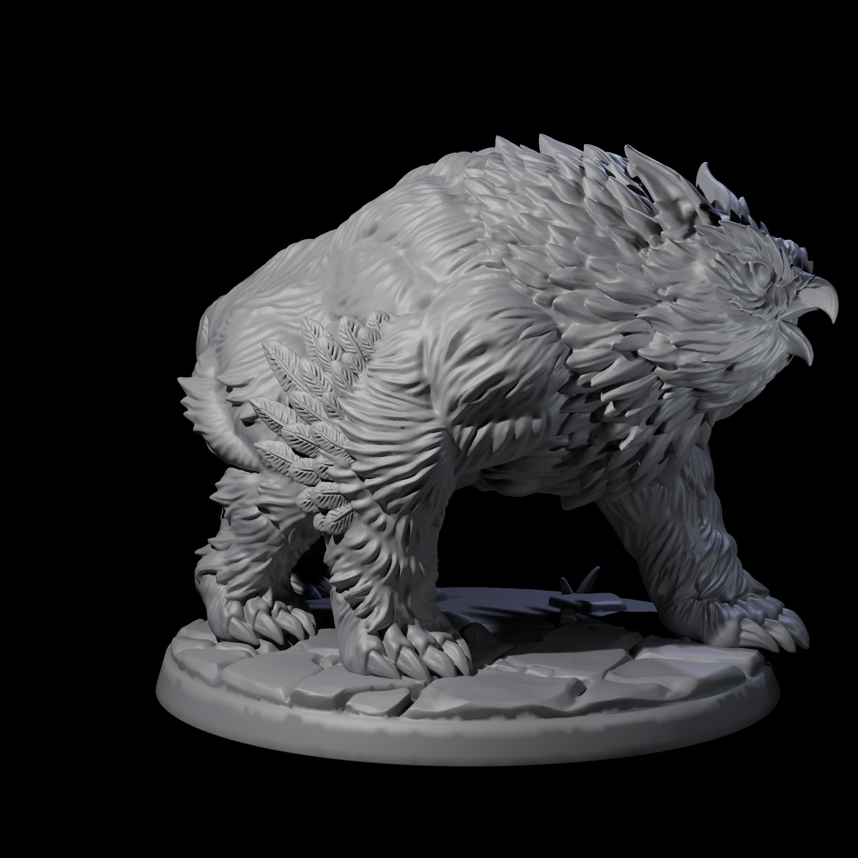 Four Wild Owlbears Miniature for Dungeons and Dragons, Pathfinder or other TTRPGs