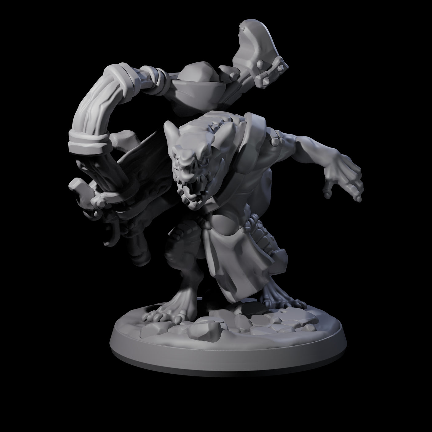 Four Wild Raging Kobolds Miniature for Dungeons and Dragons, Pathfinder or other TTRPGs