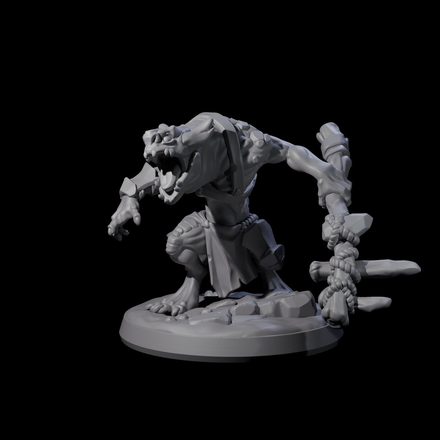 Four Wild Raging Kobolds Miniature for Dungeons and Dragons, Pathfinder or other TTRPGs
