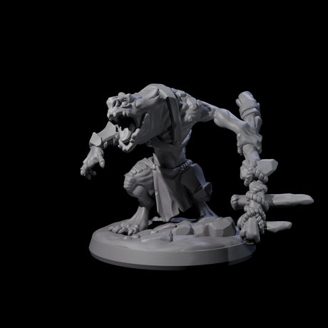 Four Wild Raging Kobolds Miniature for Dungeons and Dragons, Pathfinder or other TTRPGs
