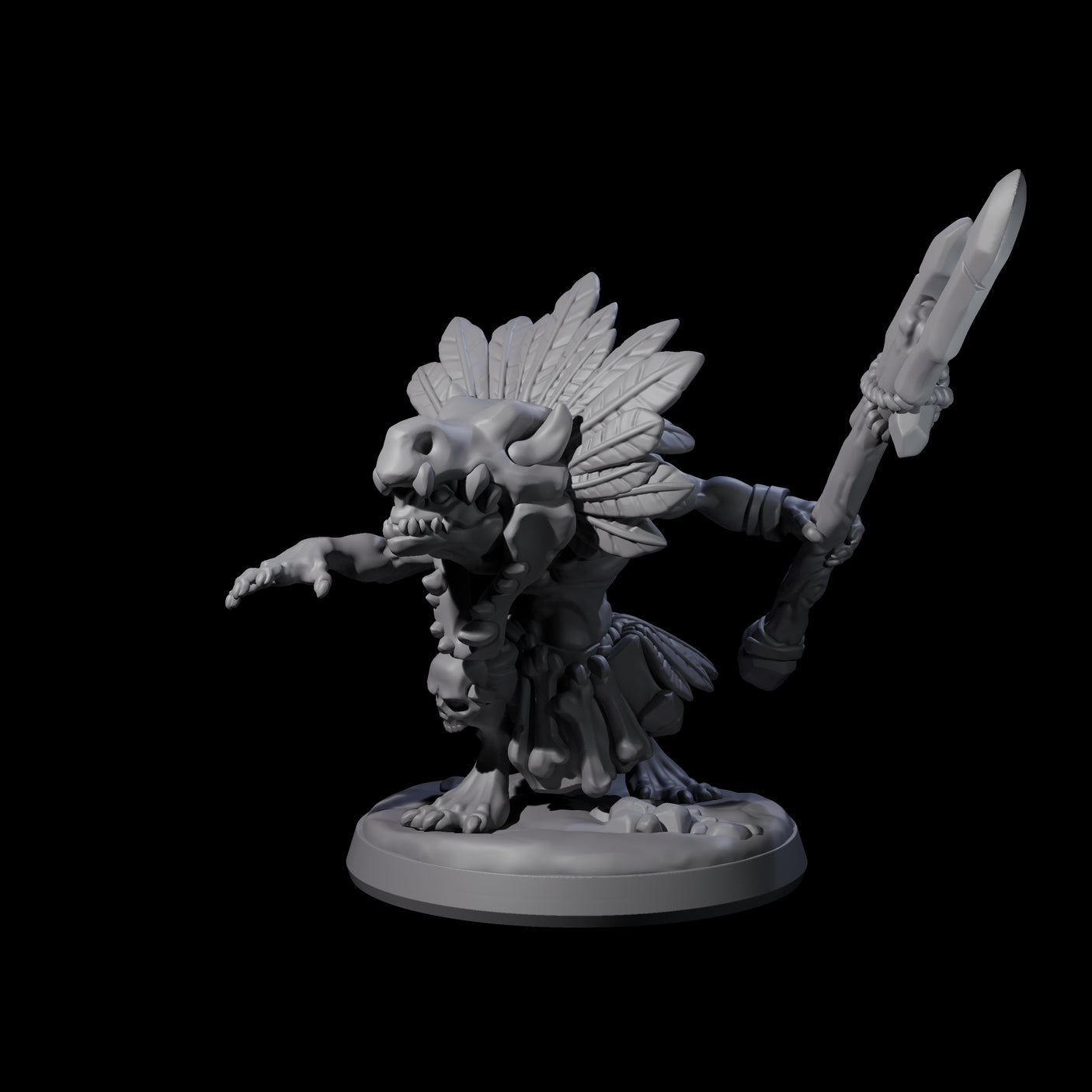 Four Wild Raging Kobolds Miniature for Dungeons and Dragons, Pathfinder or other TTRPGs