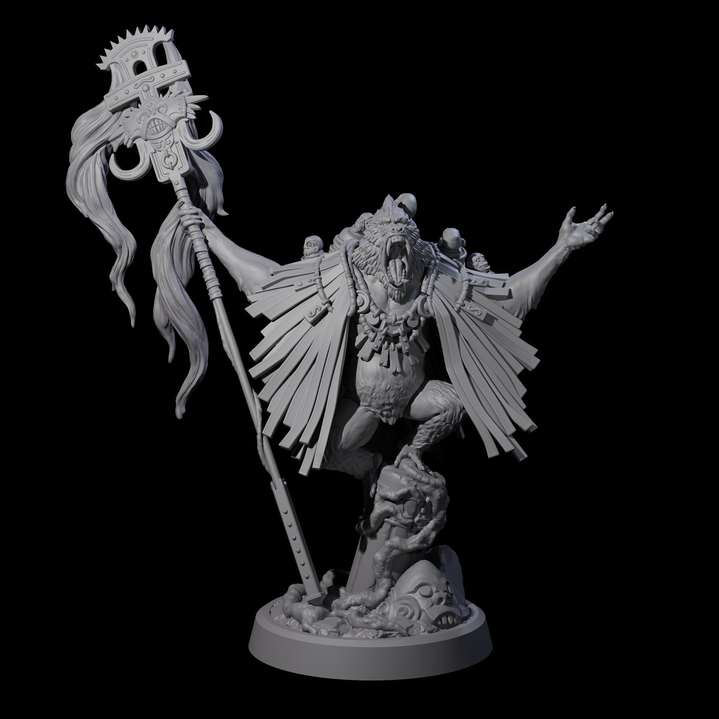 Four Wise Hazodee Elders Miniature for Dungeons and Dragons, Pathfinder or other TTRPGs