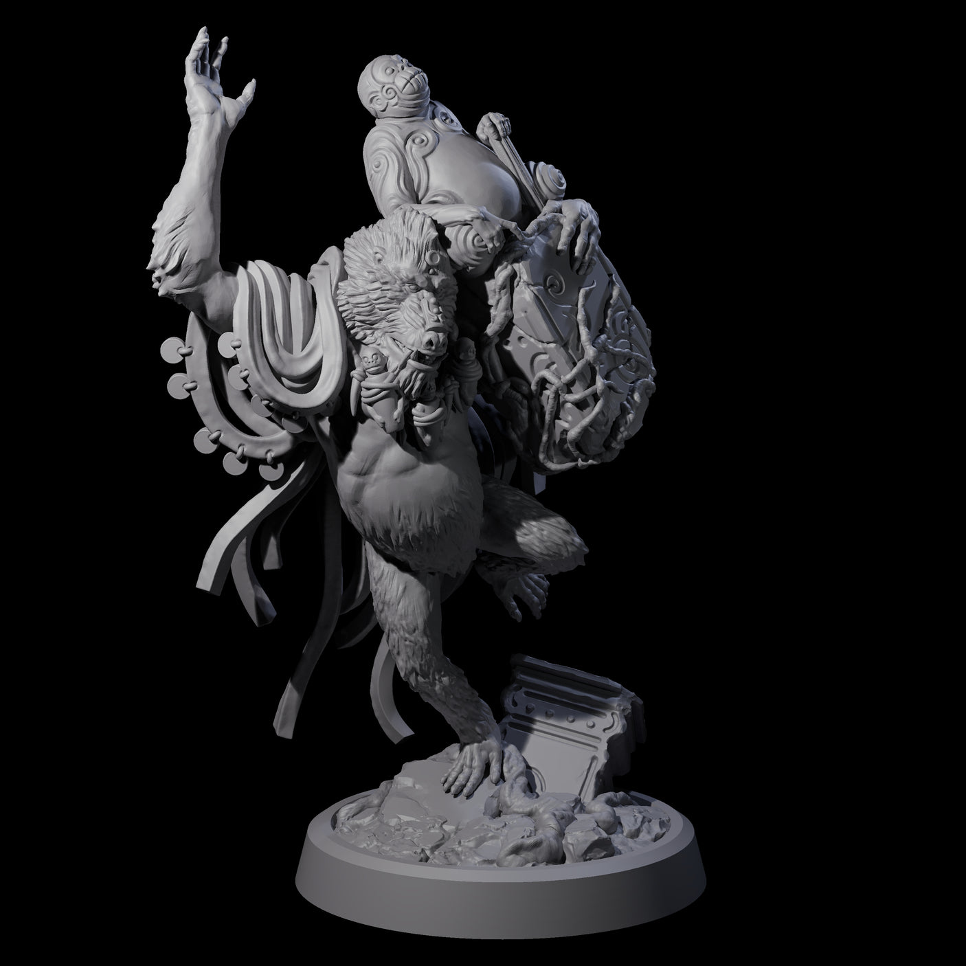 Four Wise Hazodee Elders Miniature for Dungeons and Dragons, Pathfinder or other TTRPGs