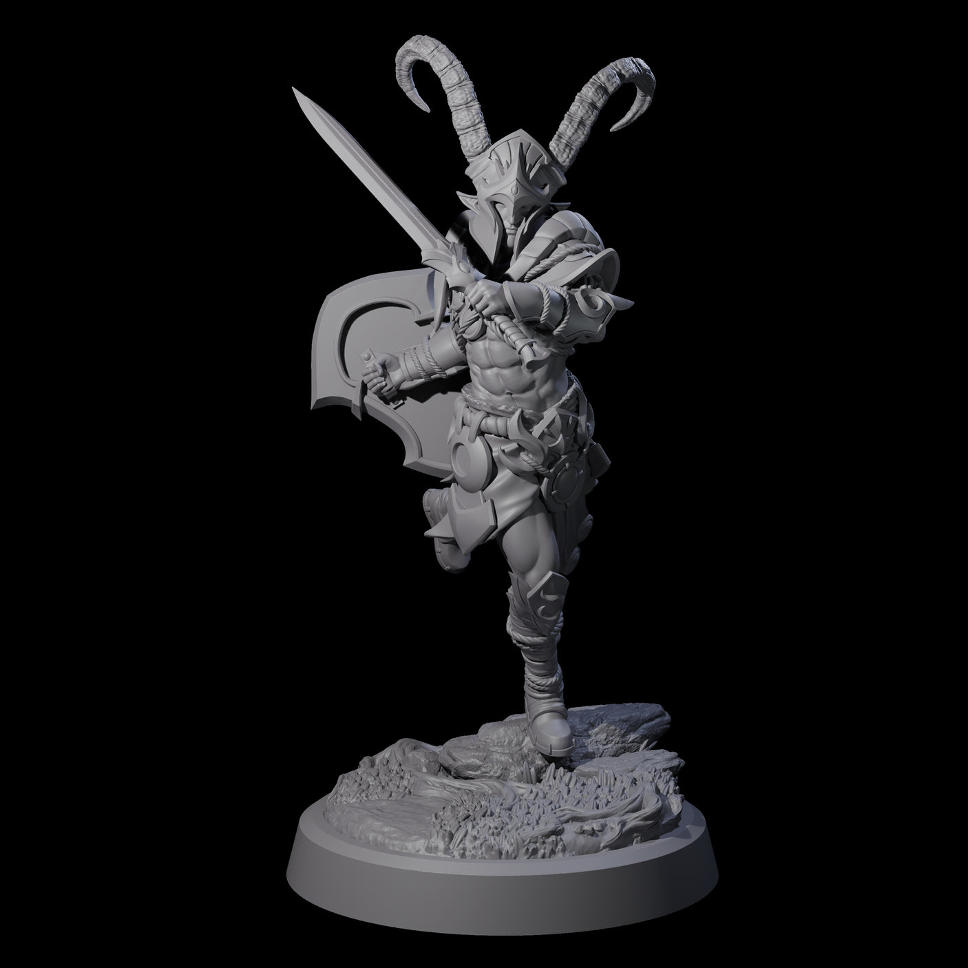 Four Woodland Armoured Elf Fighters Miniature for Dungeons and Dragons, Pathfinder or other TTRPGs