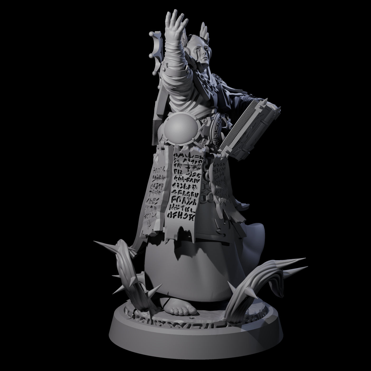 Four Worshipping Masked Clergy Miniature for Dungeons and Dragons, Pathfinder or other TTRPGs