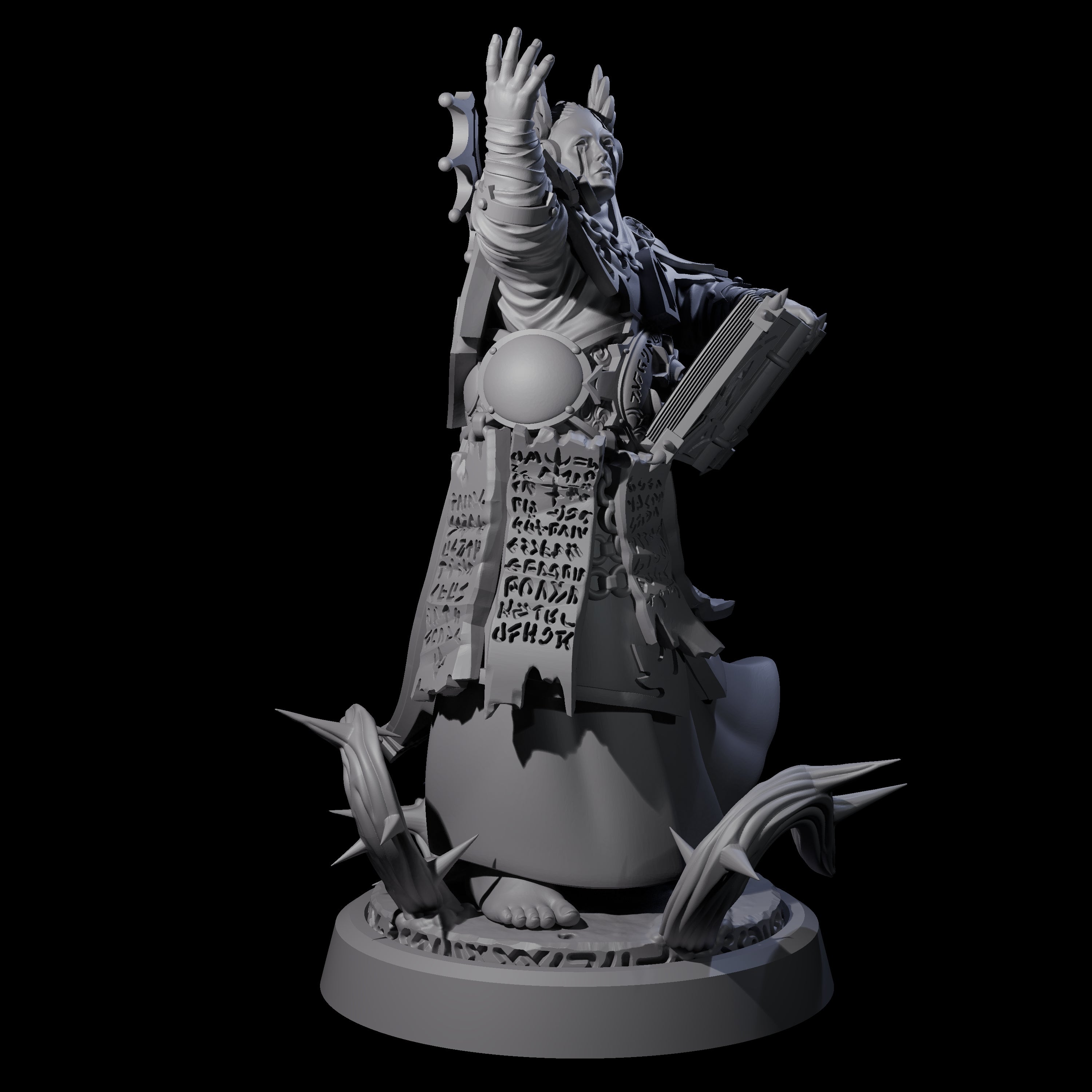 Four Worshipping Masked Clergy Miniature for Dungeons and Dragons, Pathfinder or other TTRPGs