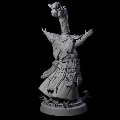 Four Worshipping Masked Clergy Miniature for Dungeons and Dragons, Pathfinder or other TTRPGs
