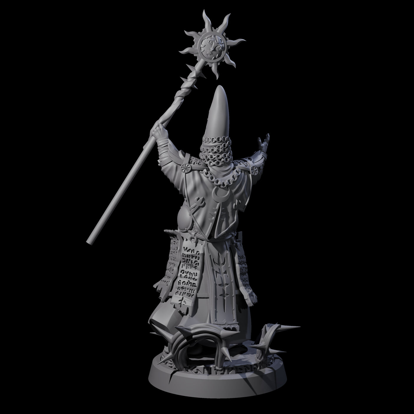 Four Worshipping Masked Clergy Miniature for Dungeons and Dragons, Pathfinder or other TTRPGs