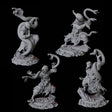 Four Yuan-Ti Snake Charmers Miniature for Dungeons and Dragons, Pathfinder or other TTRPGs