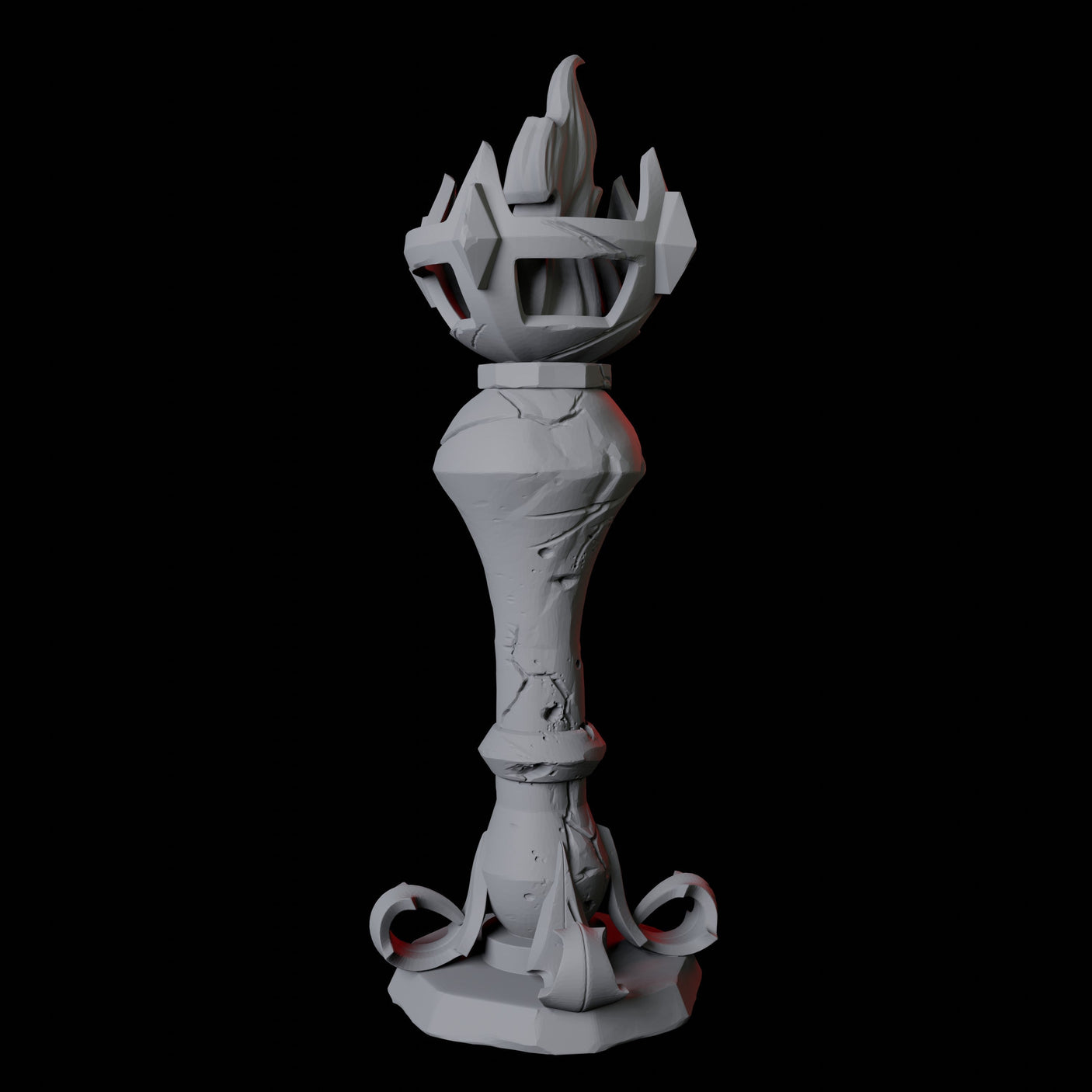 Free Standing Torch Miniature for Dungeons and Dragons, Pathfinder or other TTRPGs