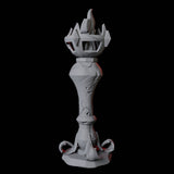 Free Standing Torch Miniature for Dungeons and Dragons, Pathfinder or other TTRPGs