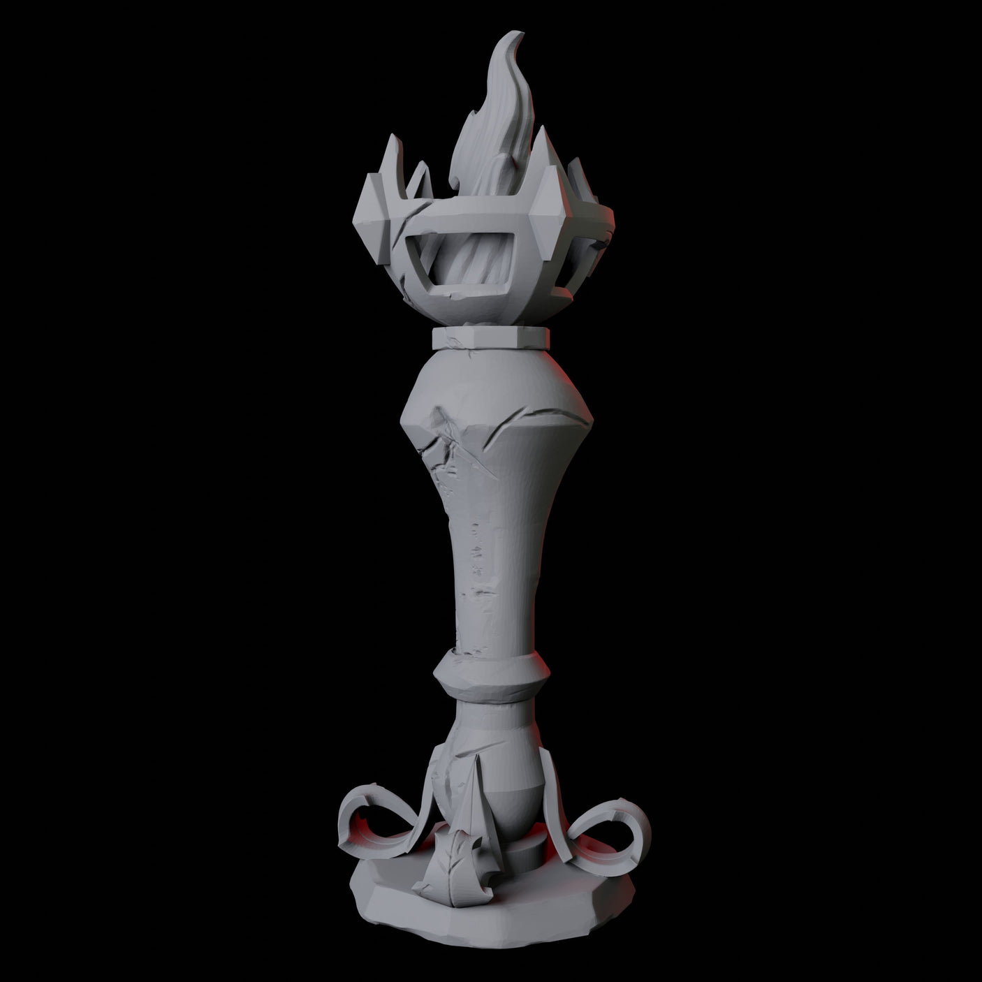 Free Standing Torch Miniature for Dungeons and Dragons, Pathfinder or other TTRPGs