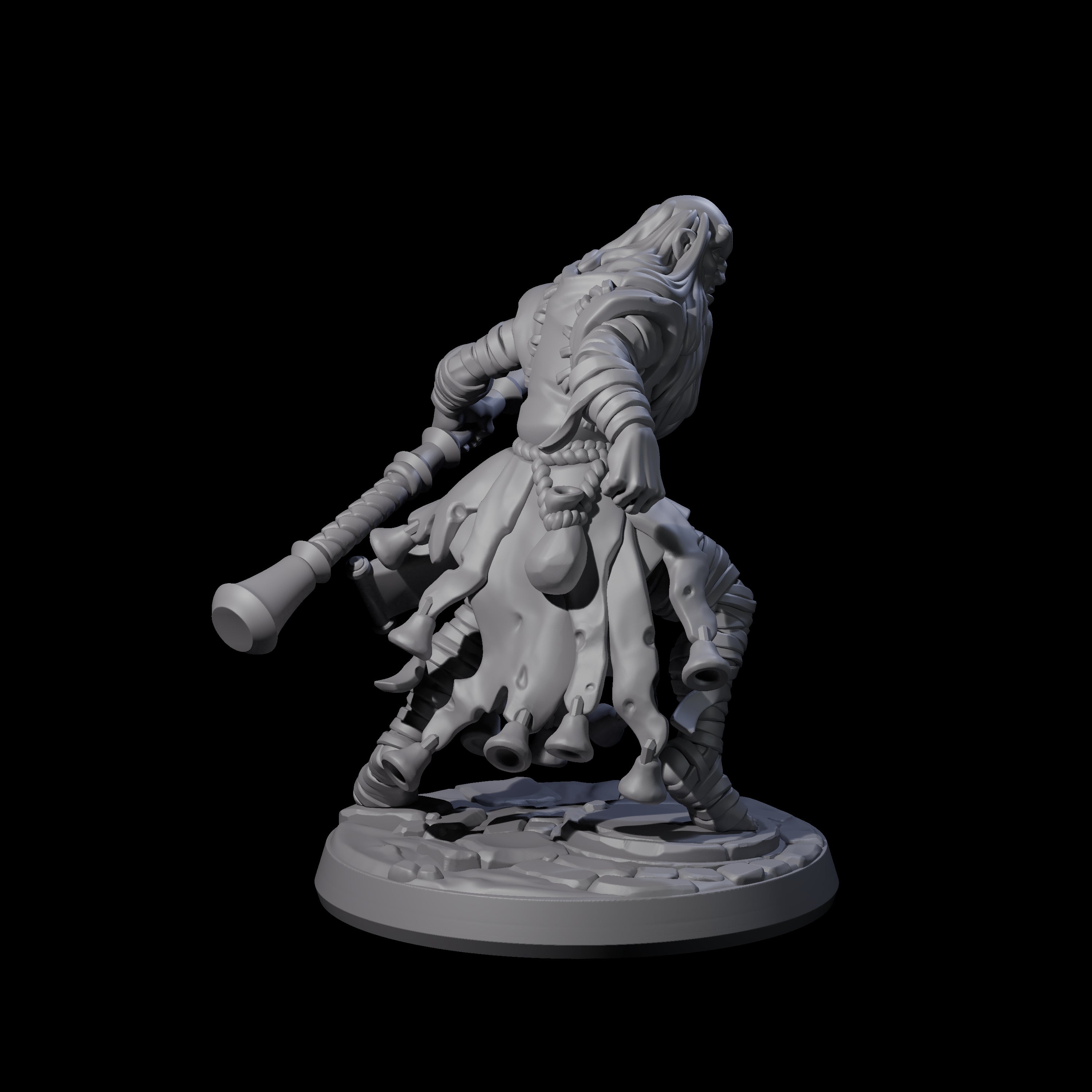 Frenetic Warrior Priest Miniature for Dungeons and Dragons, Pathfinder or other TTRPGs