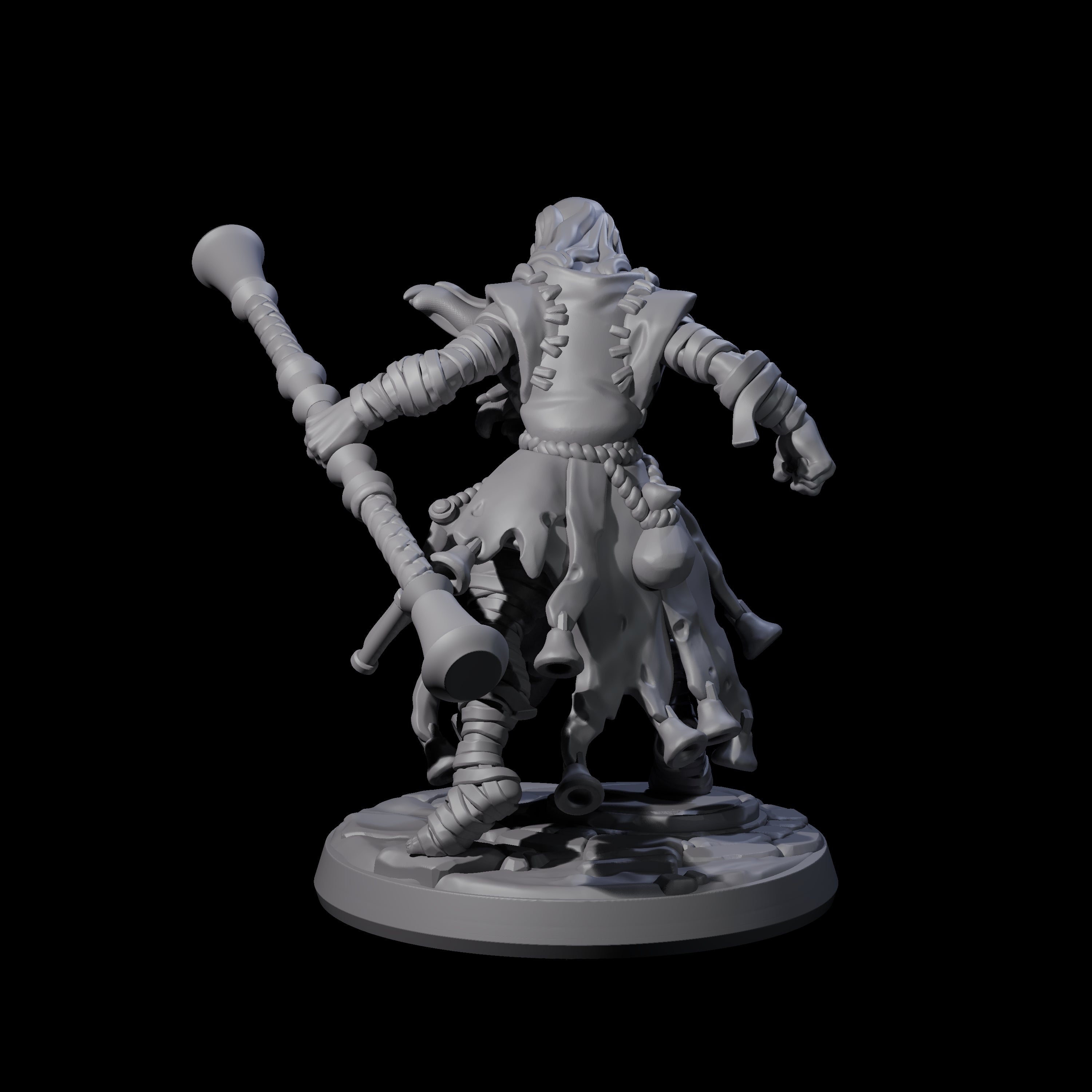 Frenetic Warrior Priest Miniature for Dungeons and Dragons, Pathfinder or other TTRPGs