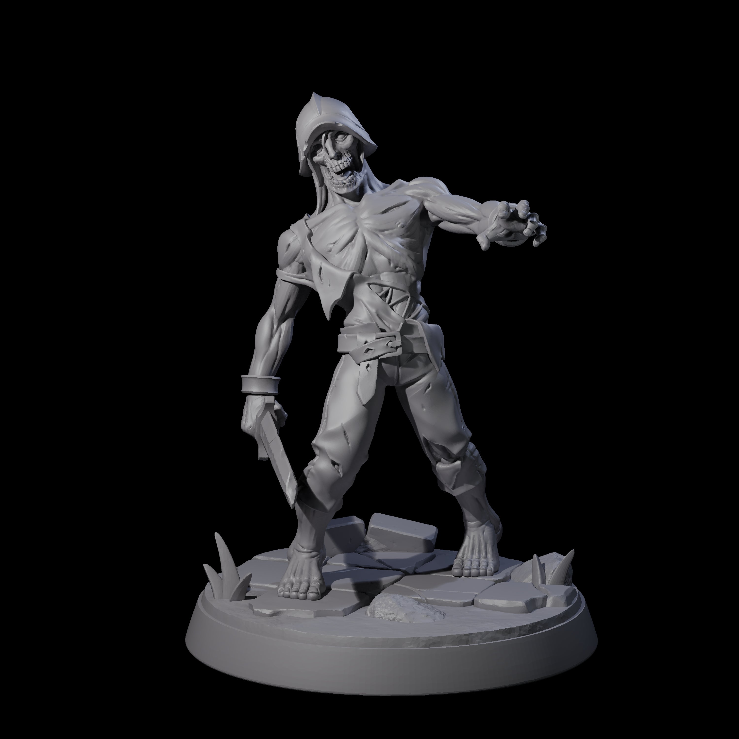 Freshly Risen Zombie Soldier A Miniature for Dungeons and Dragons, Pathfinder or other TTRPGs