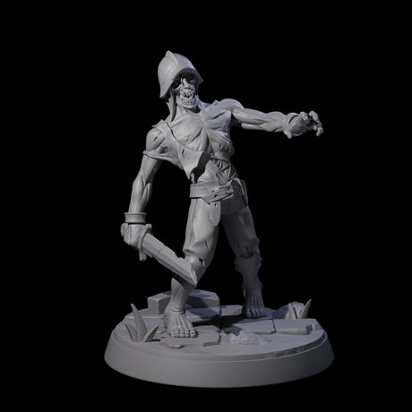 Freshly Risen Zombie Soldier A Miniature for Dungeons and Dragons, Pathfinder or other TTRPGs