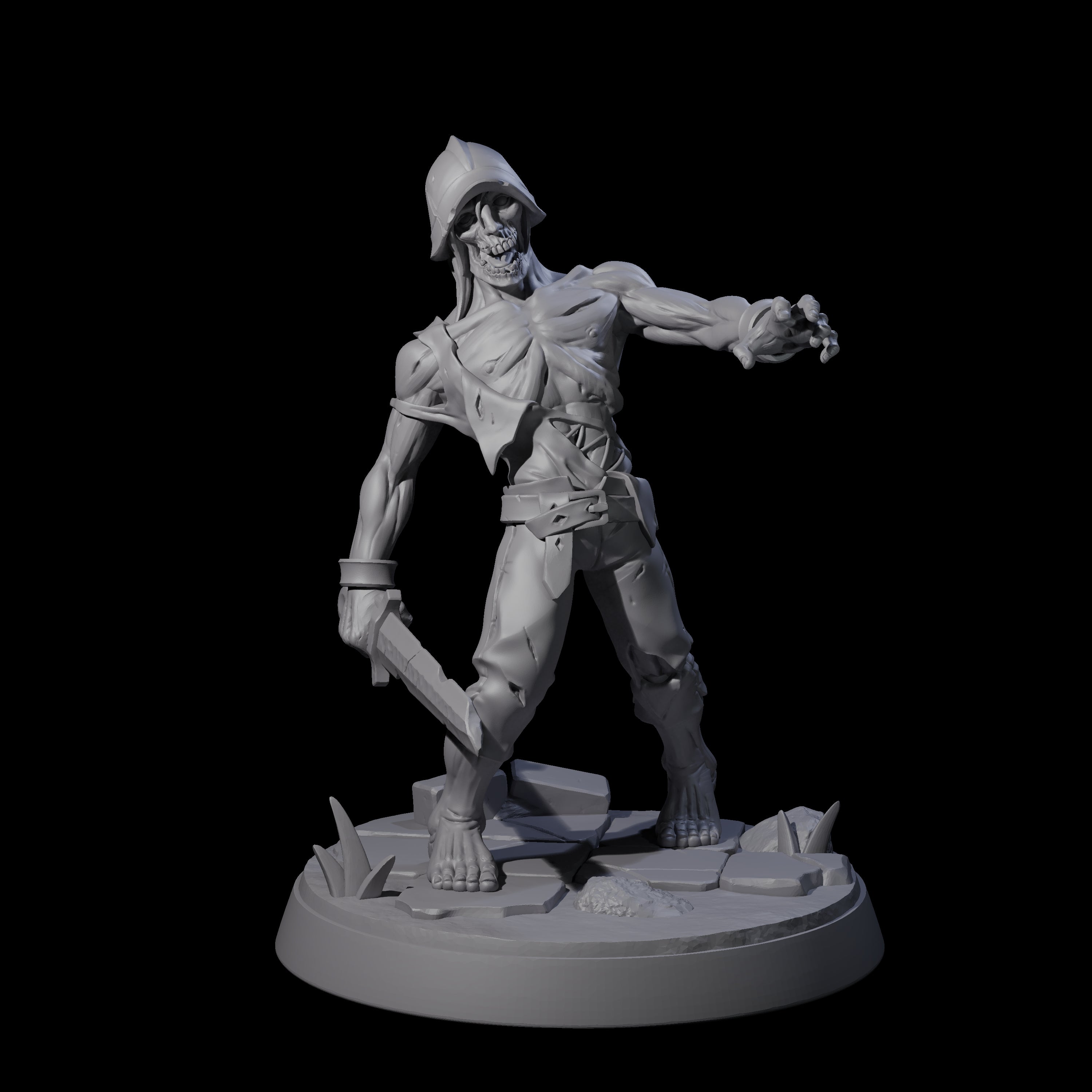 Freshly Risen Zombie Soldier A Miniature for Dungeons and Dragons, Pathfinder or other TTRPGs