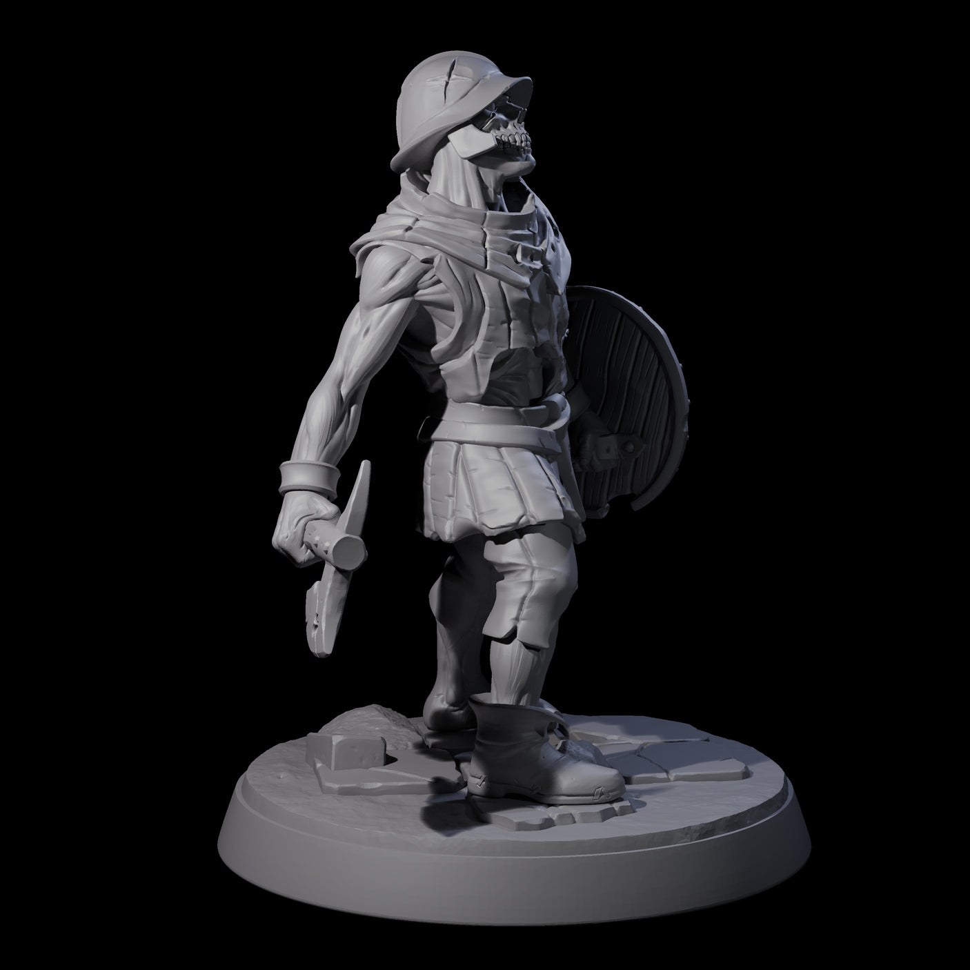 Freshly Risen Zombie Soldier B Miniature for Dungeons and Dragons, Pathfinder or other TTRPGs