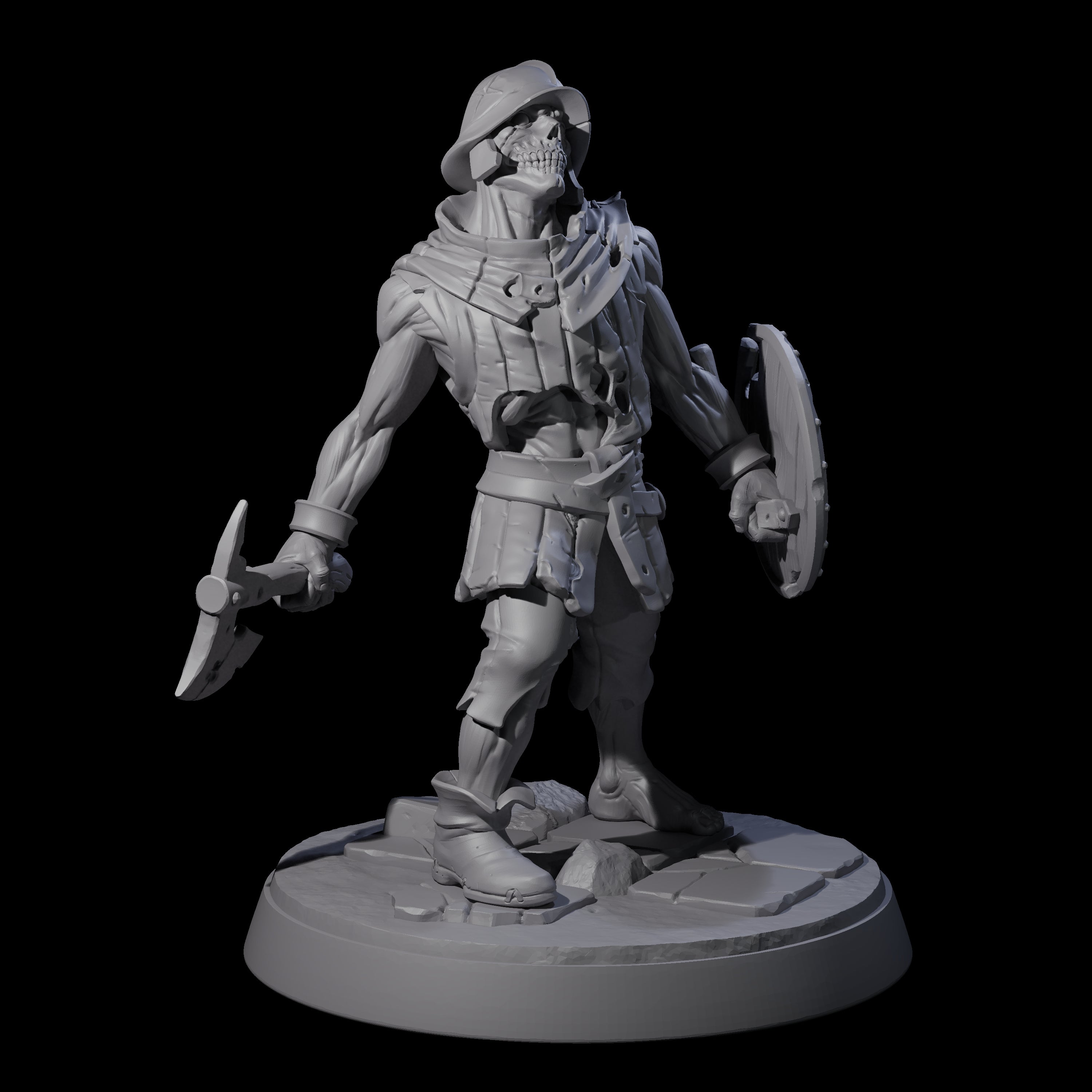 Freshly Risen Zombie Soldier B Miniature for Dungeons and Dragons, Pathfinder or other TTRPGs