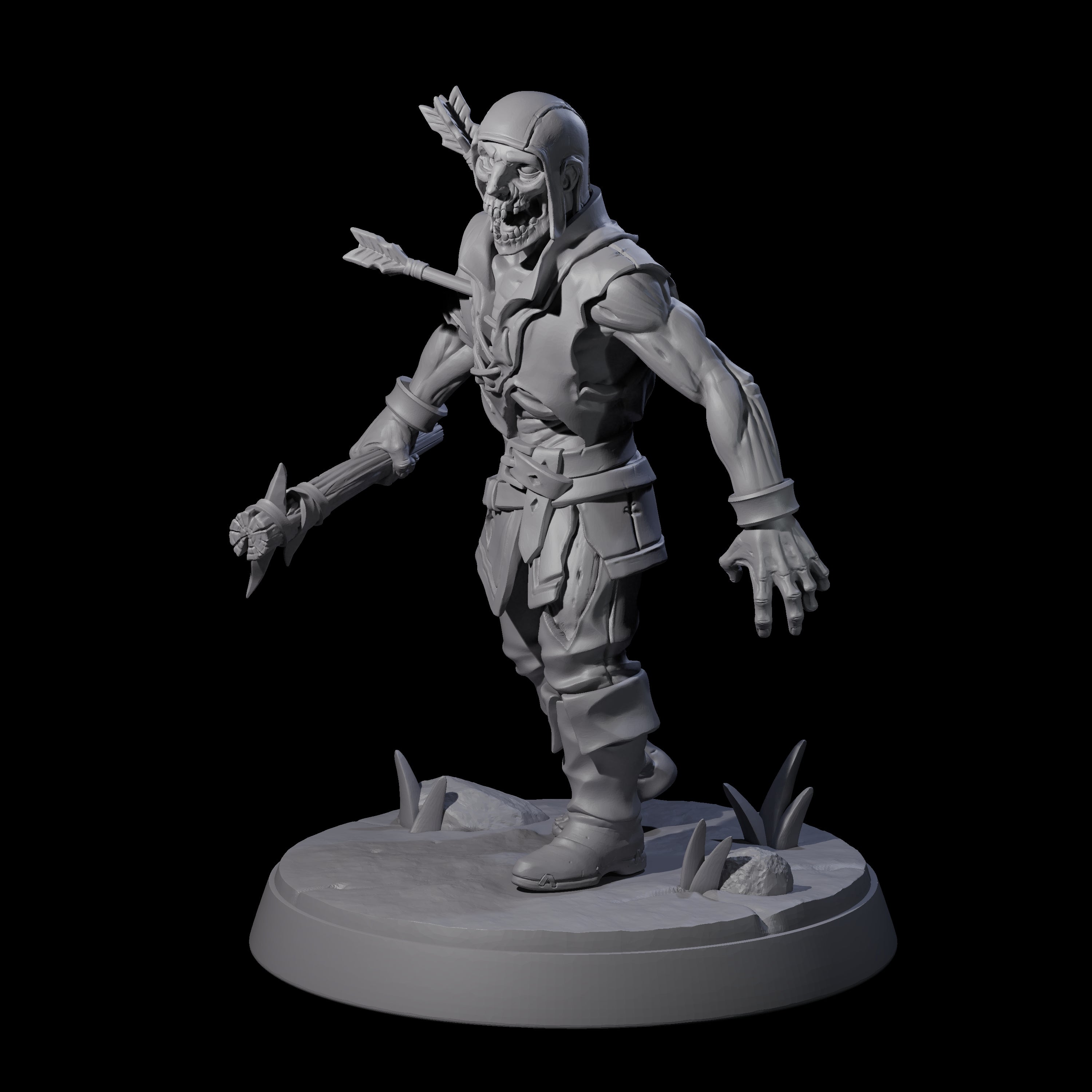Freshly Risen Zombie Soldier C Miniature for Dungeons and Dragons, Pathfinder or other TTRPGs