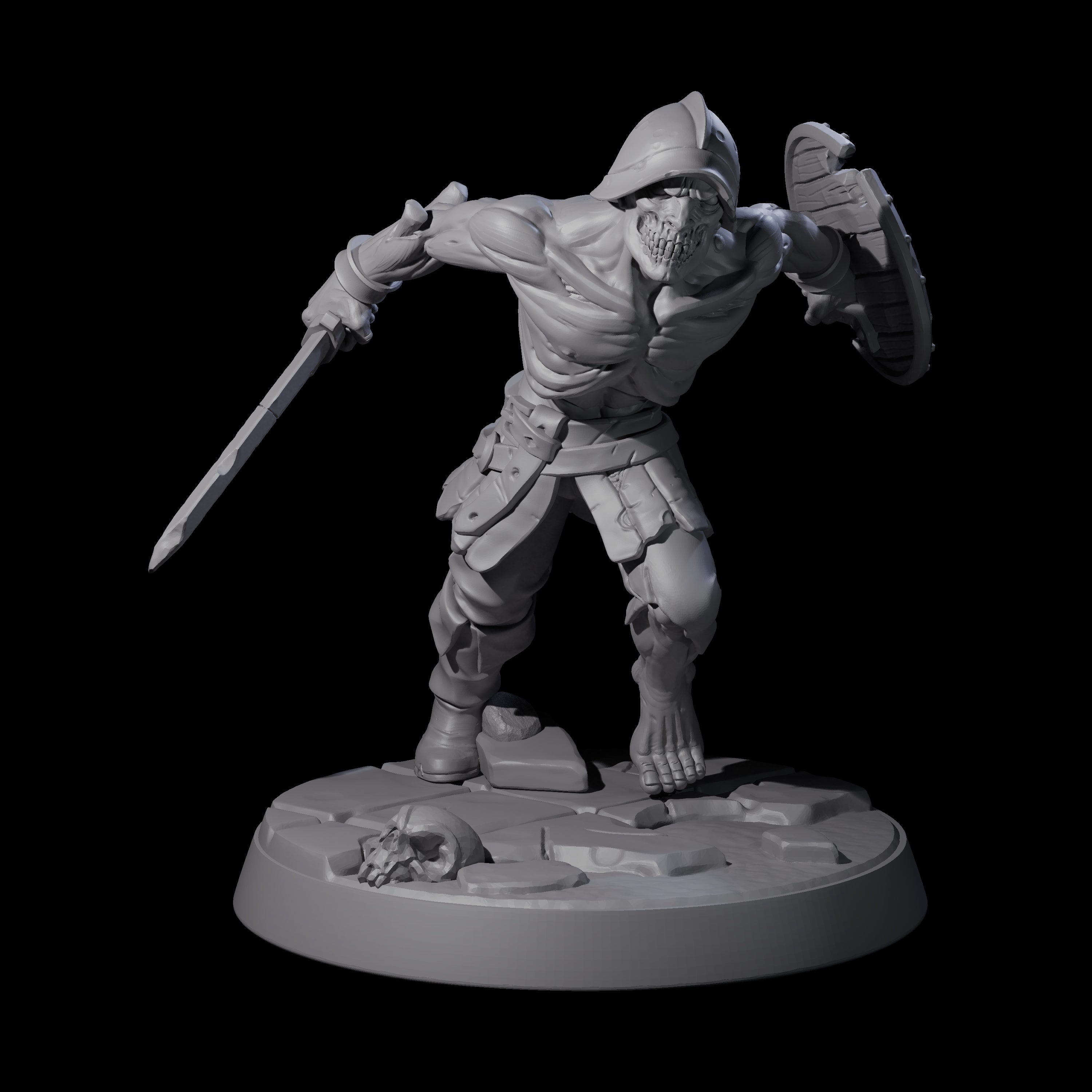 Freshly Risen Zombie Soldier D Miniature for Dungeons and Dragons, Pathfinder or other TTRPGs