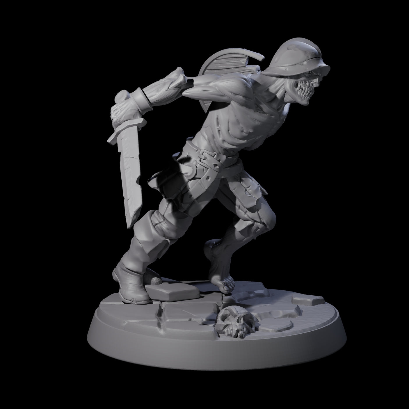 Freshly Risen Zombie Soldier D Miniature for Dungeons and Dragons, Pathfinder or other TTRPGs
