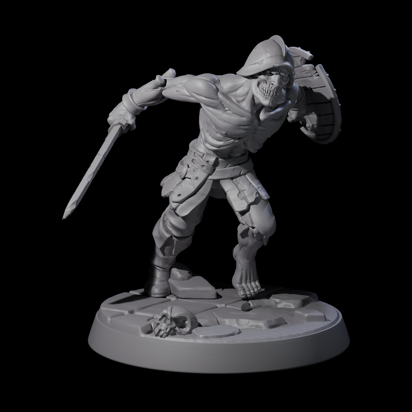 Freshly Risen Zombie Soldier D Miniature for Dungeons and Dragons, Pathfinder or other TTRPGs