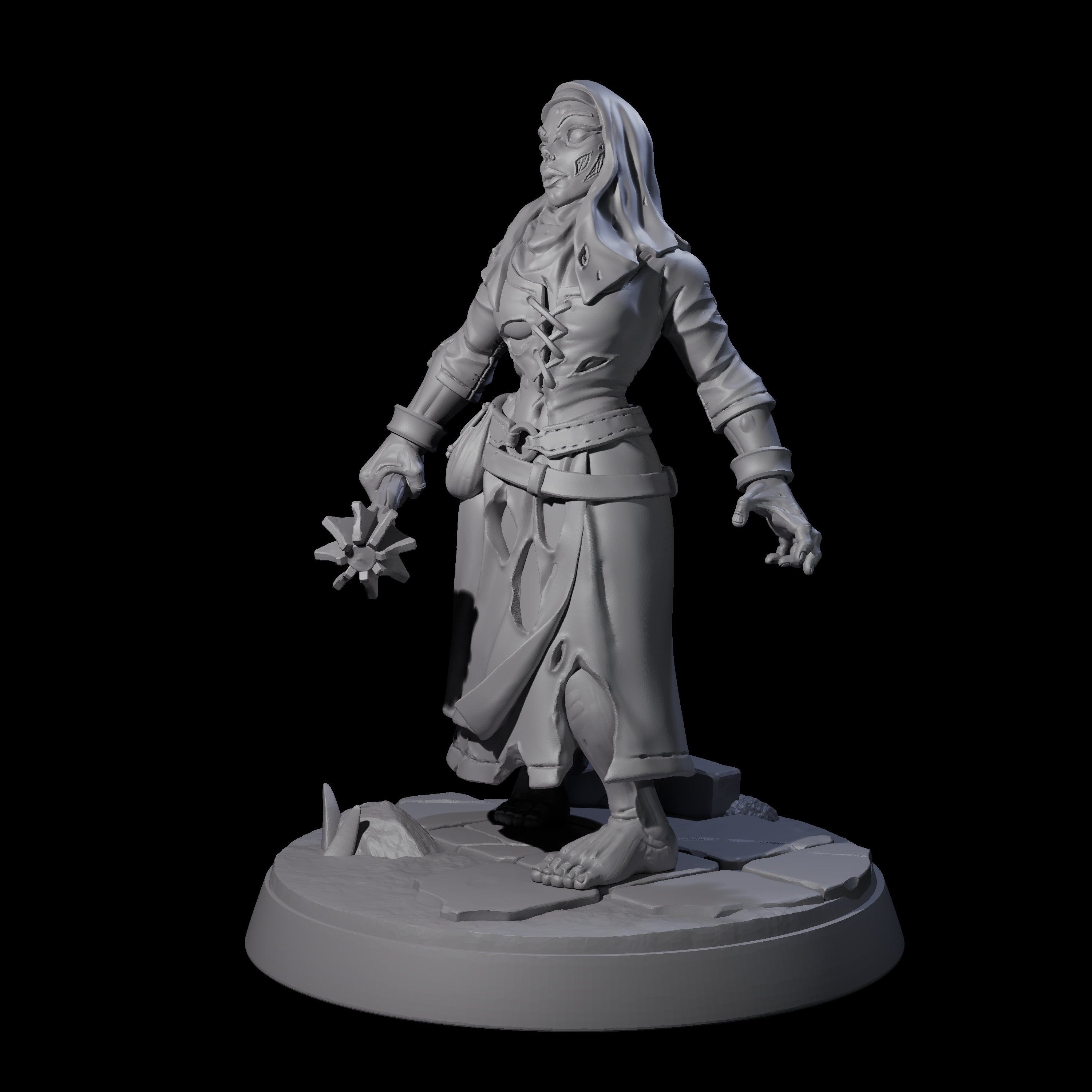 Freshly Risen Zombie Soldier E Miniature for Dungeons and Dragons, Pathfinder or other TTRPGs
