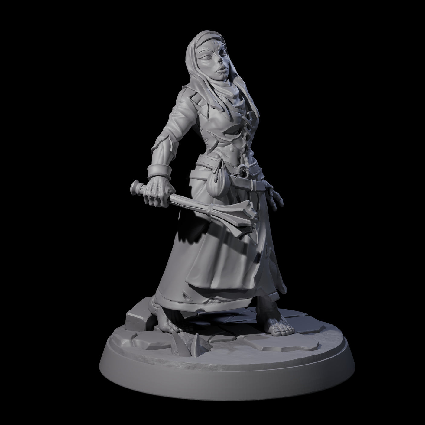 Freshly Risen Zombie Soldier E Miniature for Dungeons and Dragons, Pathfinder or other TTRPGs