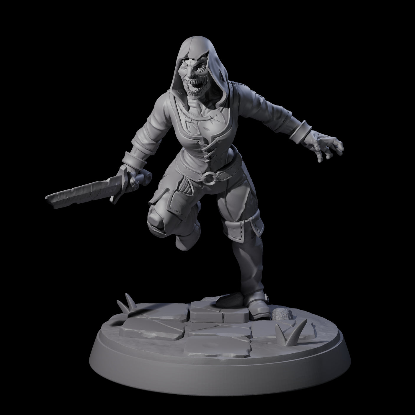 Freshly Risen Zombie Soldier F Miniature for Dungeons and Dragons, Pathfinder or other TTRPGs