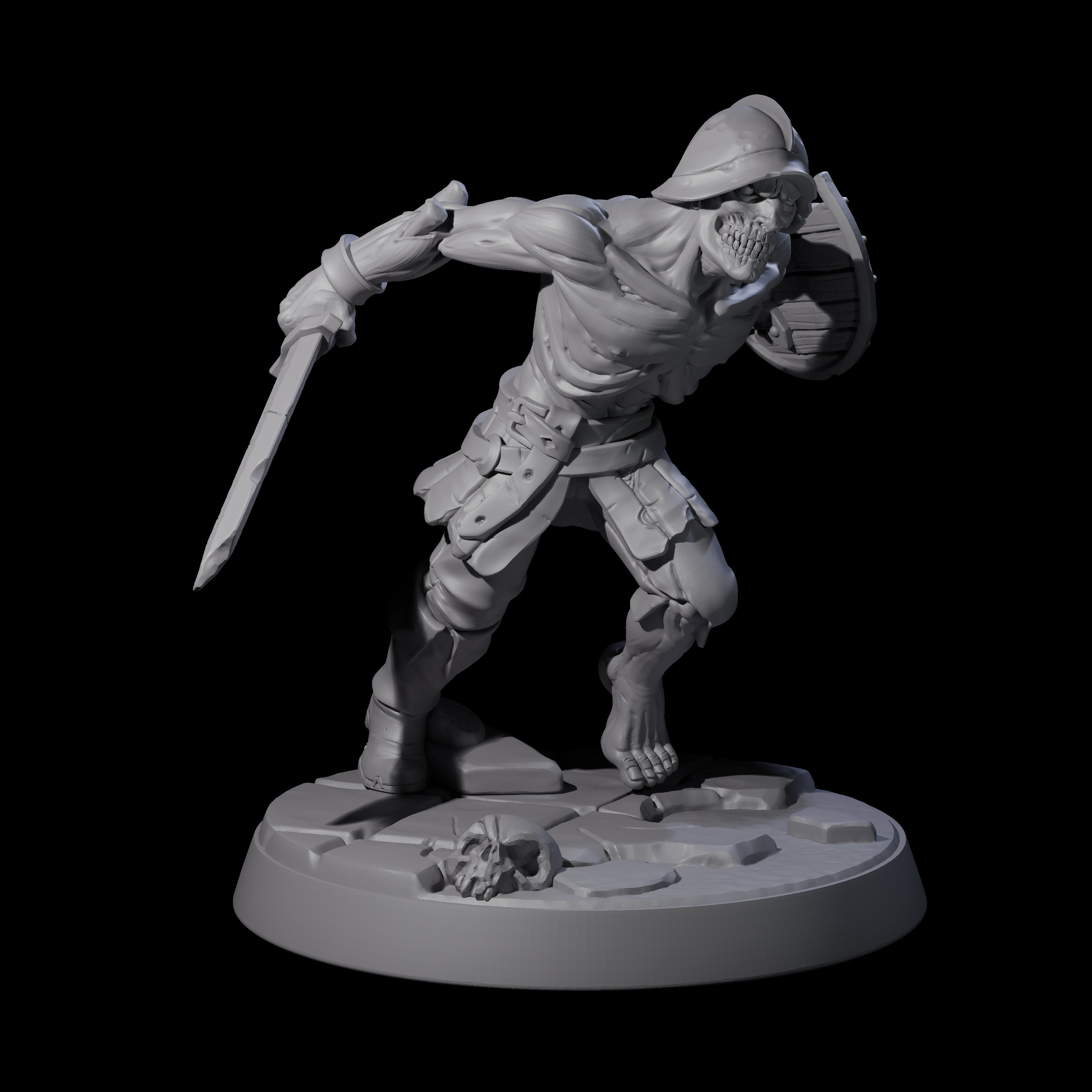 Freshly Risen Zombie Soldiers Miniature for Dungeons and Dragons, Pathfinder or other TTRPGs